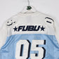 Fubu Jersey Vintage FUBU Football Jersey Youth Large Blue Y2K