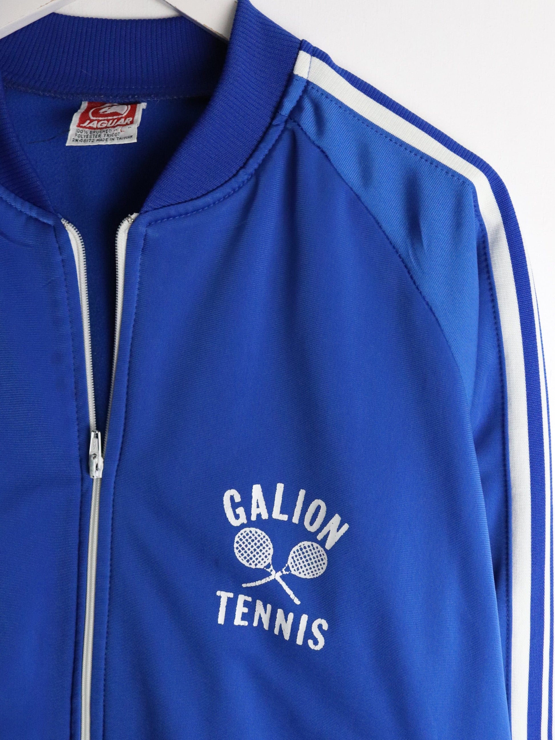 Galion Tennis Track Jacket Mens Large Blue