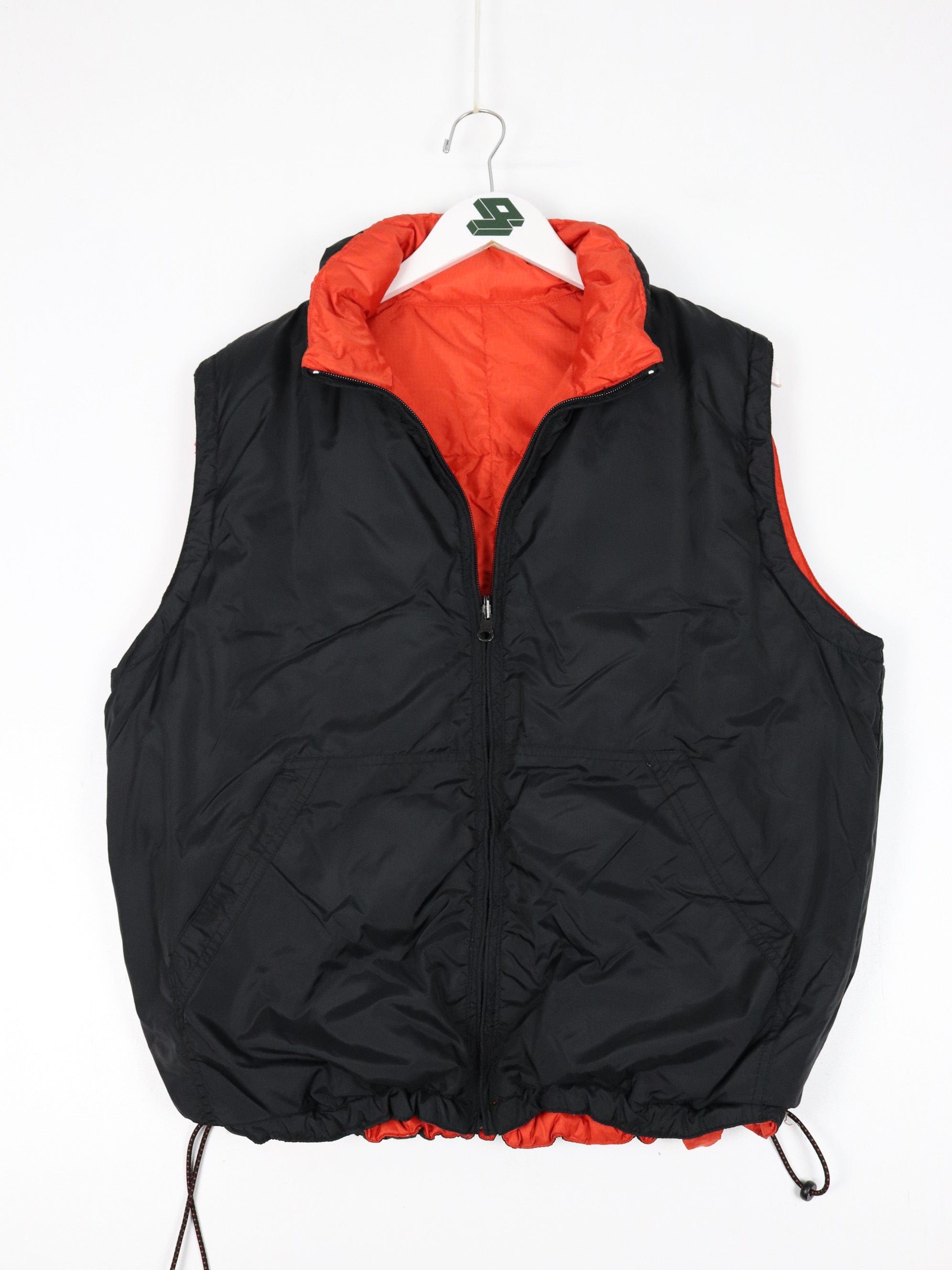 Vintage Gap Vest Mens Small Black Red Reversible Down Puffer Jacket
