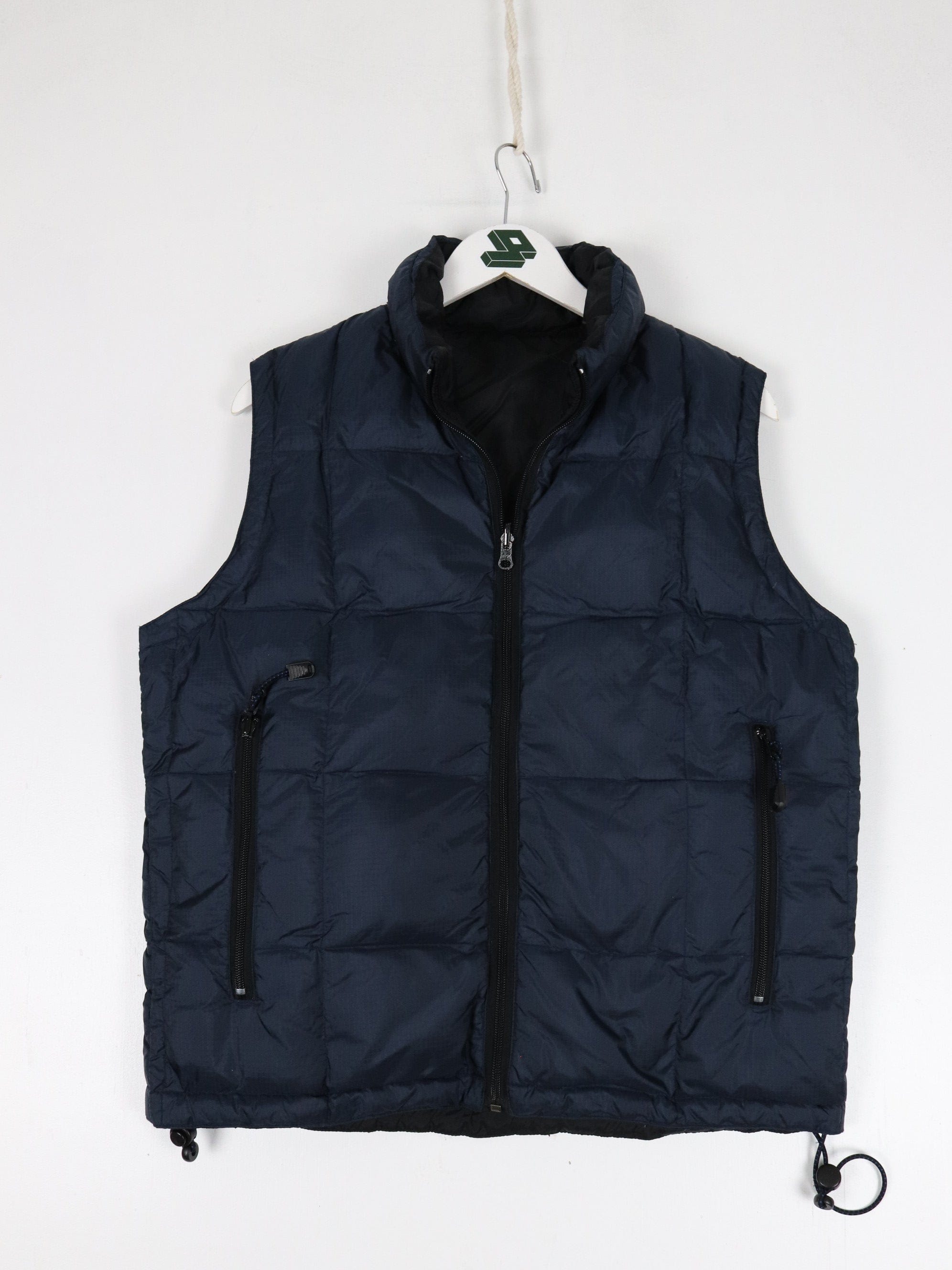 Vintage Gap Vest Mens XS Blue Black Down Puffer Jacket Reversible