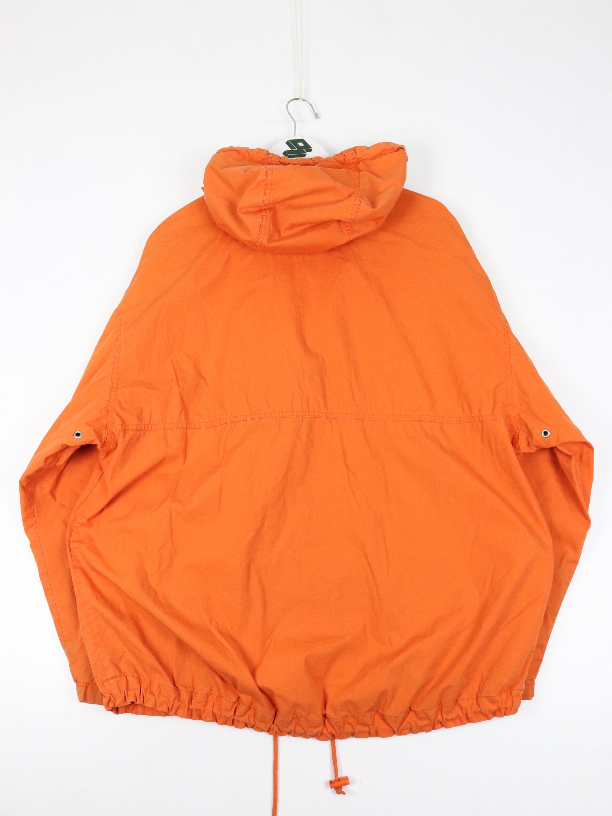 Vintage Gap Jacket Mens Medium Orange Windbreaker Hooded Proper Vintage