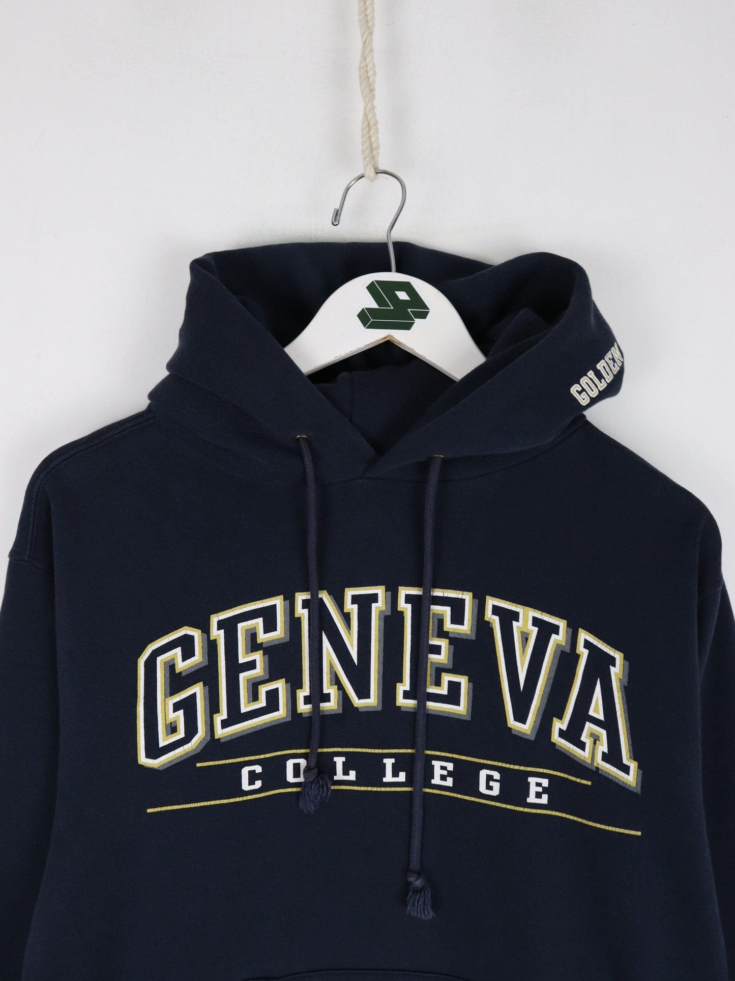 Geneva College Sweatshirt Mens Small Blue Hoodie from propervintagecanada