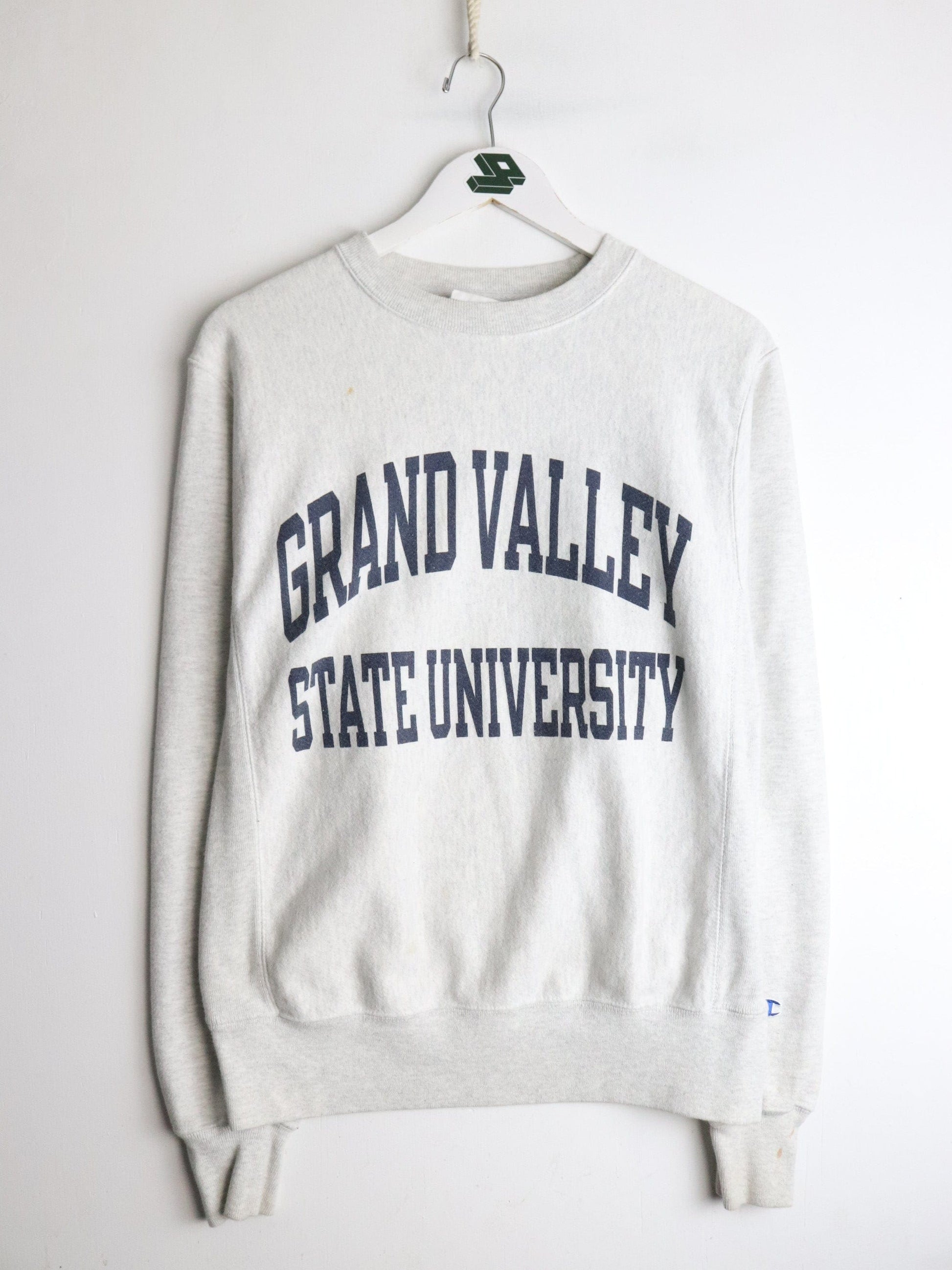 Grand Valley State Sweatshirt Mens Small Grey Reverse Weave from propervintagecanada