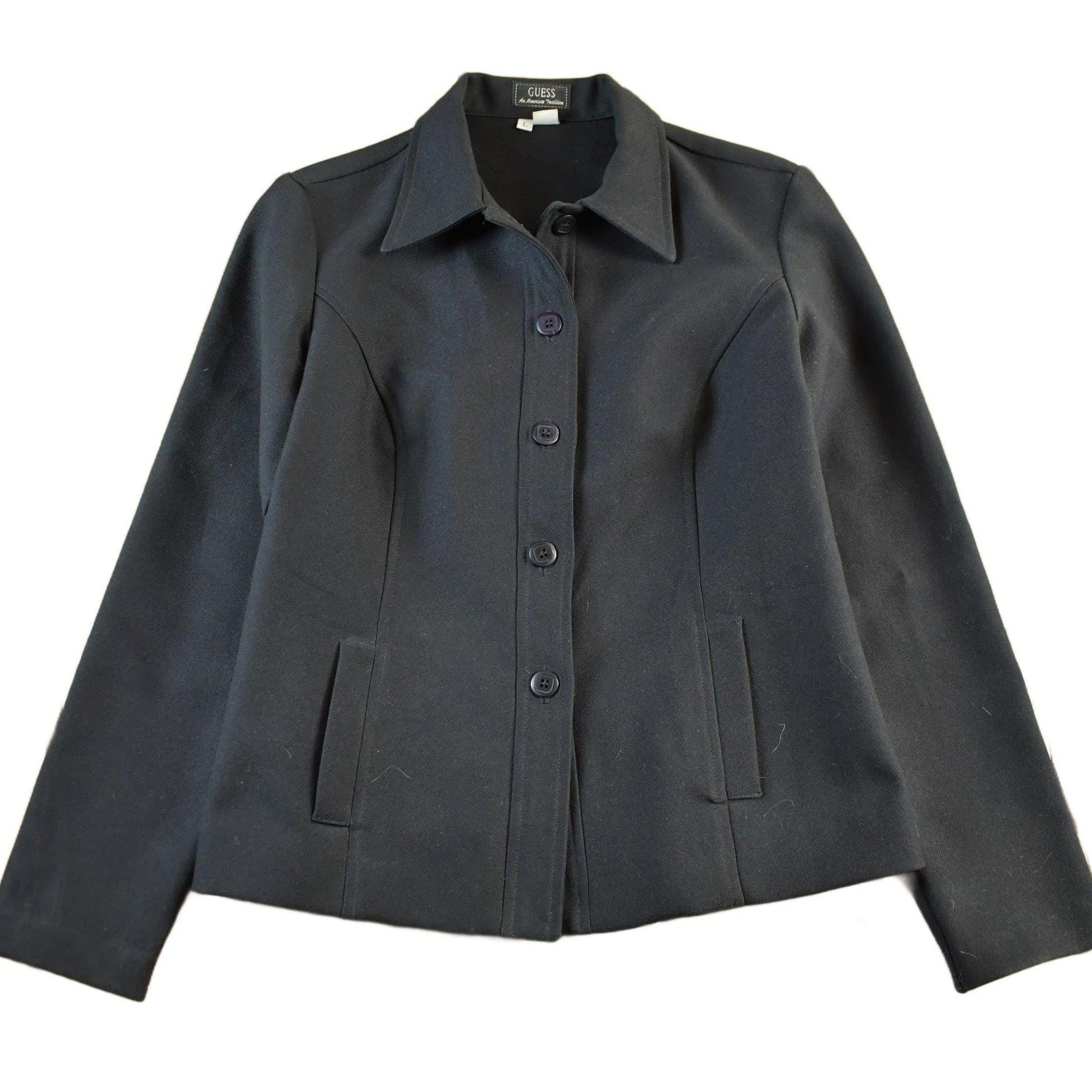 Guess Clothing > Men's Clothing > Shirts & Tees > Oxfords & Button Downs Vintage 1990s Guess Button Up Shirt Jacket Women's S