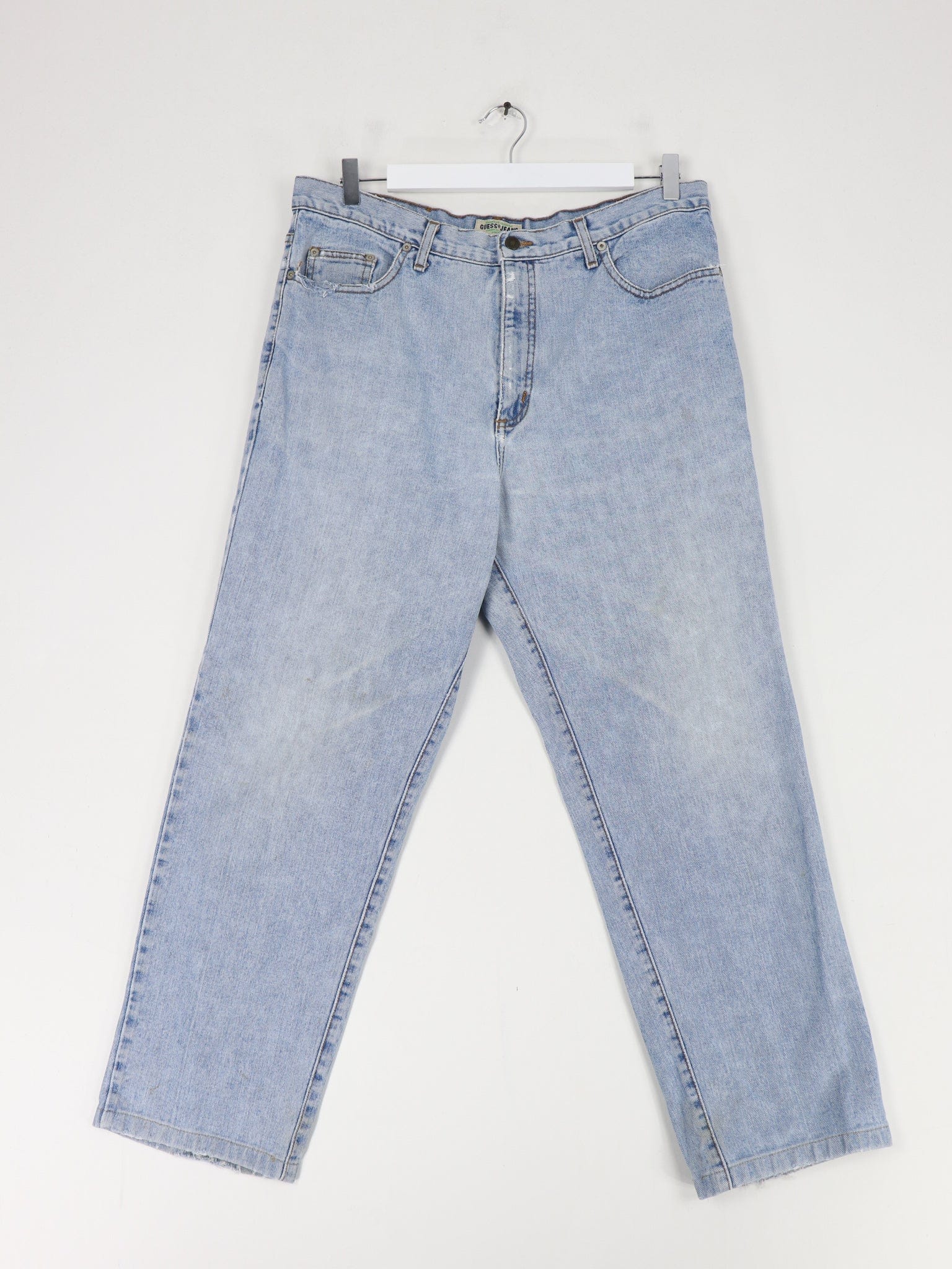 Vintage Guess Pants Fits Men's 36x28 Blue Casual Denim Jeans