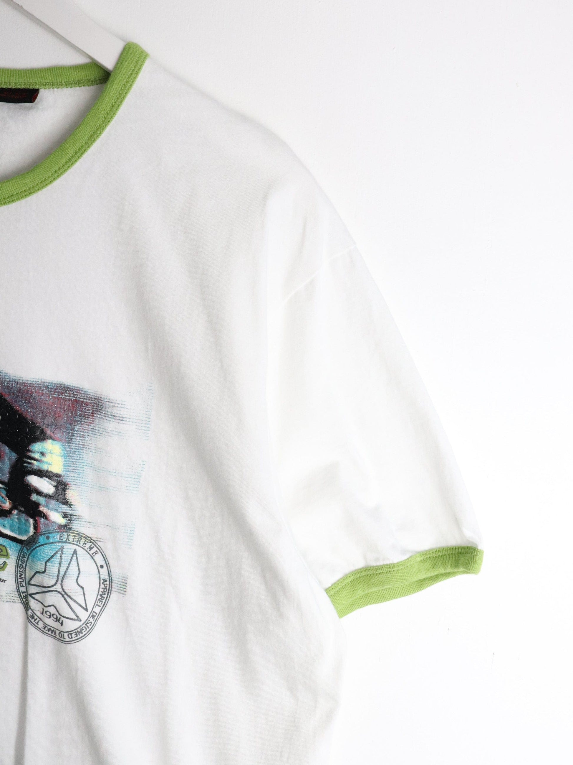 H & O Sport T Shirt Mens Slim XL White Ringer Cycling from propervintagecanada