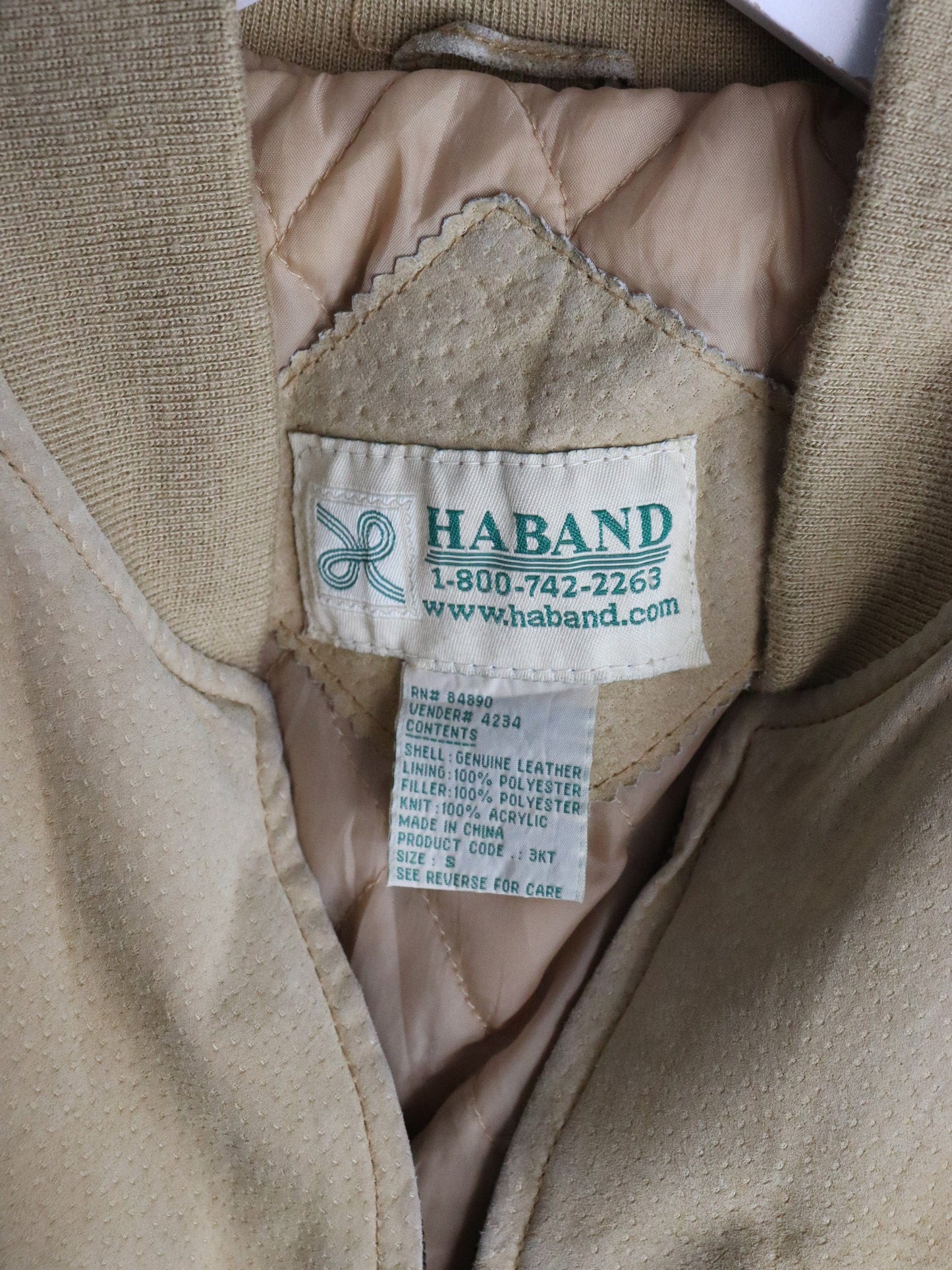 Haband Leather Jacket Mens Small Yellow from propervintagecanada