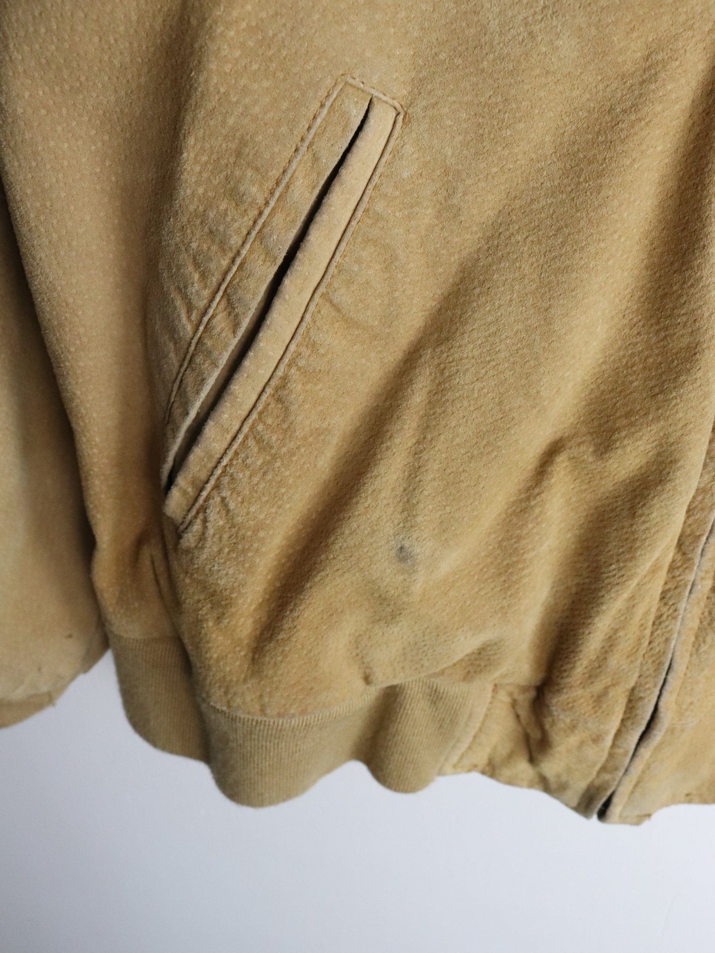 Haband Leather Jacket Mens Small Yellow from propervintagecanada