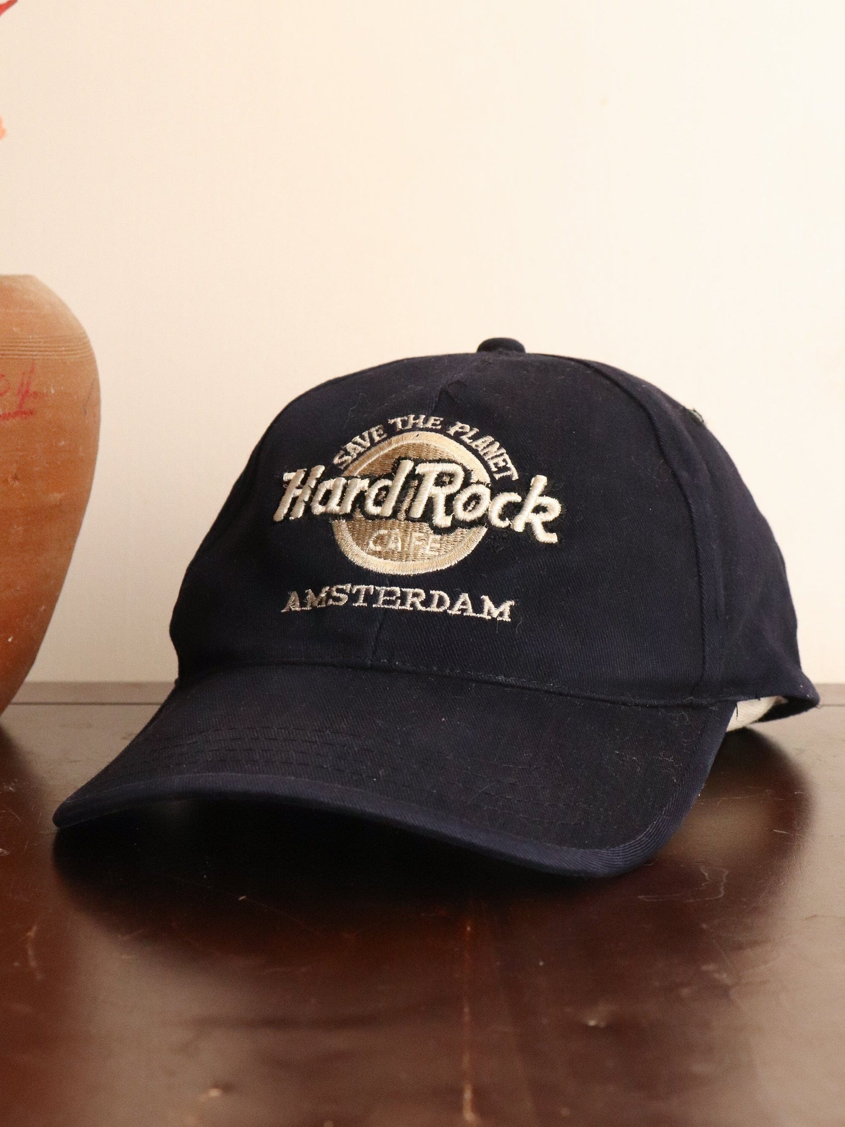 Hard Rock Cafe Amsterdam Hat Adult Blue Strap Back from propervintagecanada