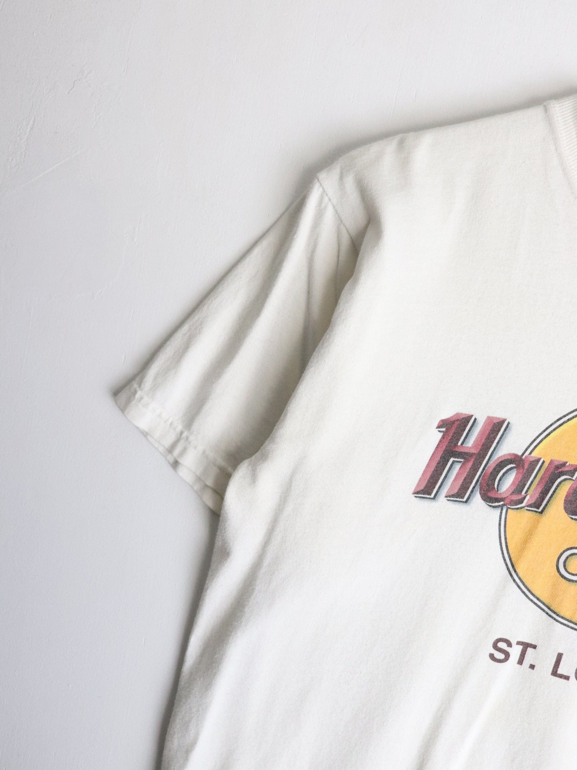 Hard Rock Cafe T Shirt Mens Small White St. Louis