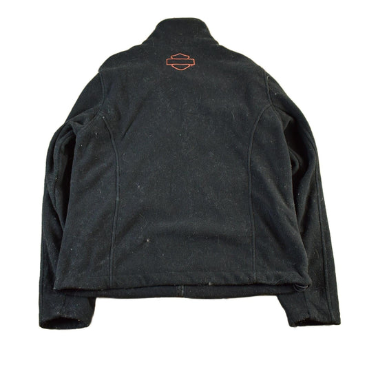 Harley Davidson Clothing > Gender Neutral Adult Clothing > Hoodies & Sweatshirts > Sweatshirts Vintage 2000s Harley Davidson Embroidered Full Zip Fleece Sweater Women's Medium