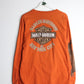 Harley Davidson T-Shirts & Tank Tops Harley Davidson T Shirt Mens Large Orange Long Sleeve