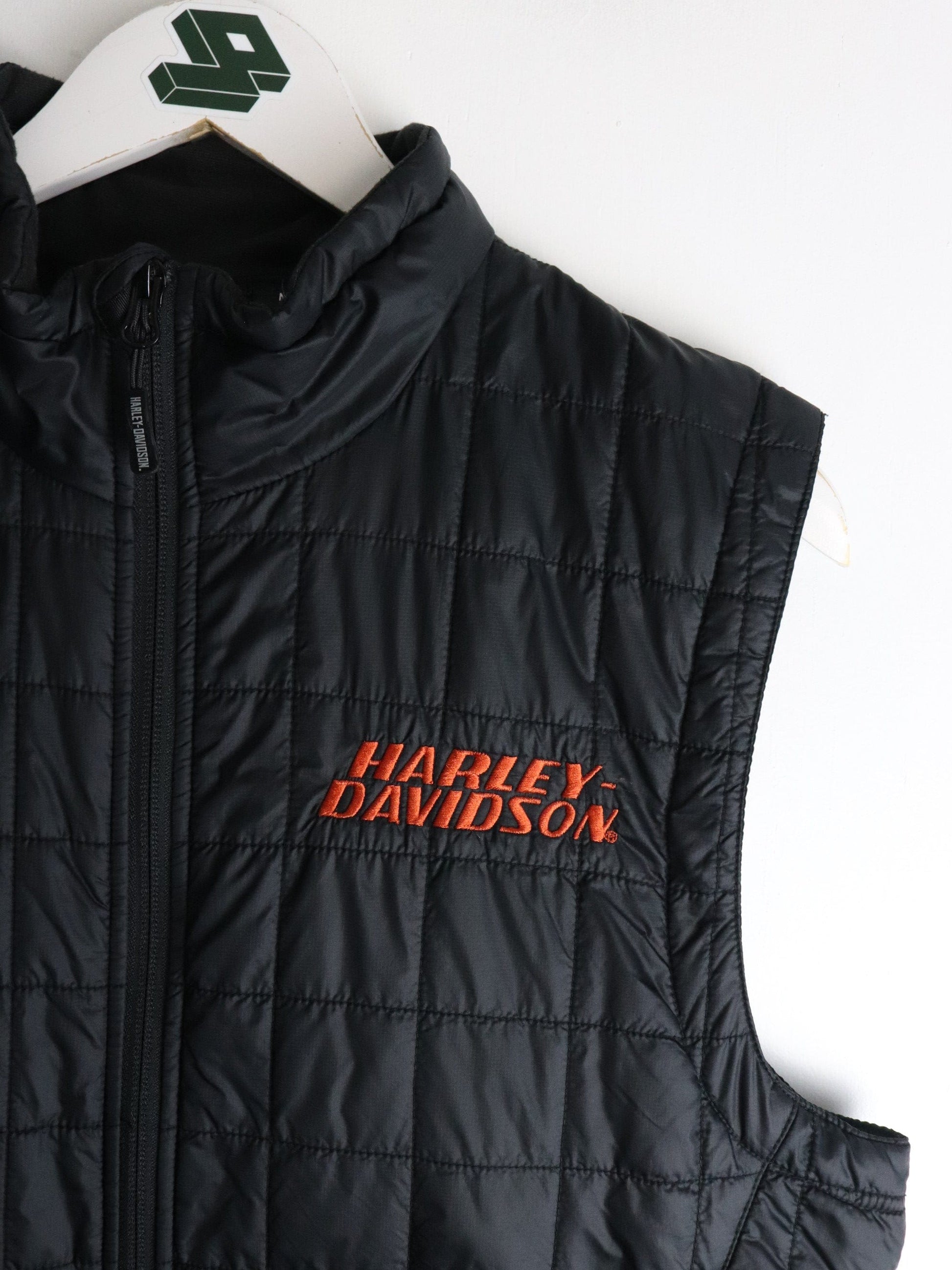 Harley Davidson Vest Womens Medium Black from propervintagecanada