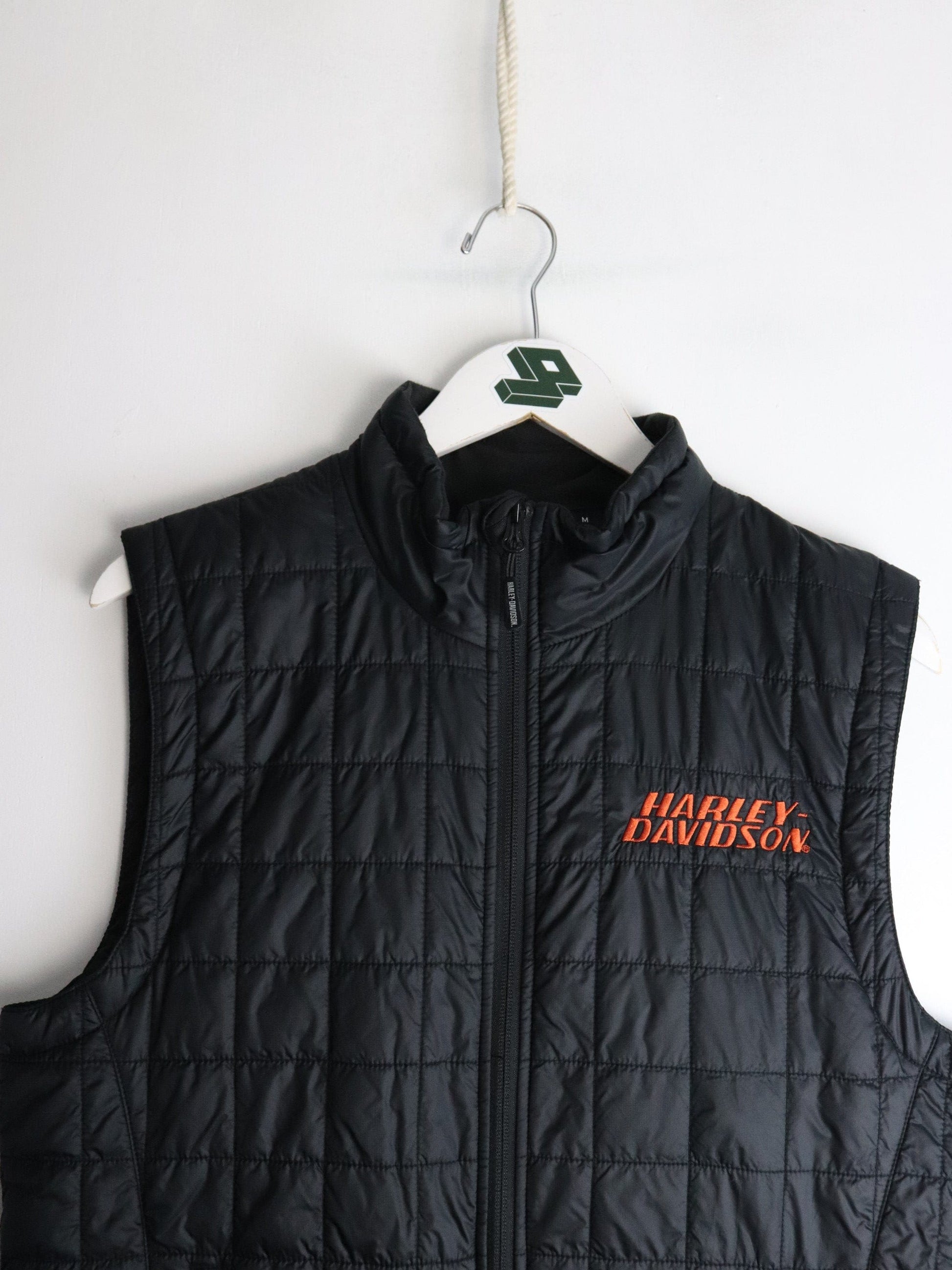 Harley Davidson Vest Womens Medium Black from propervintagecanada