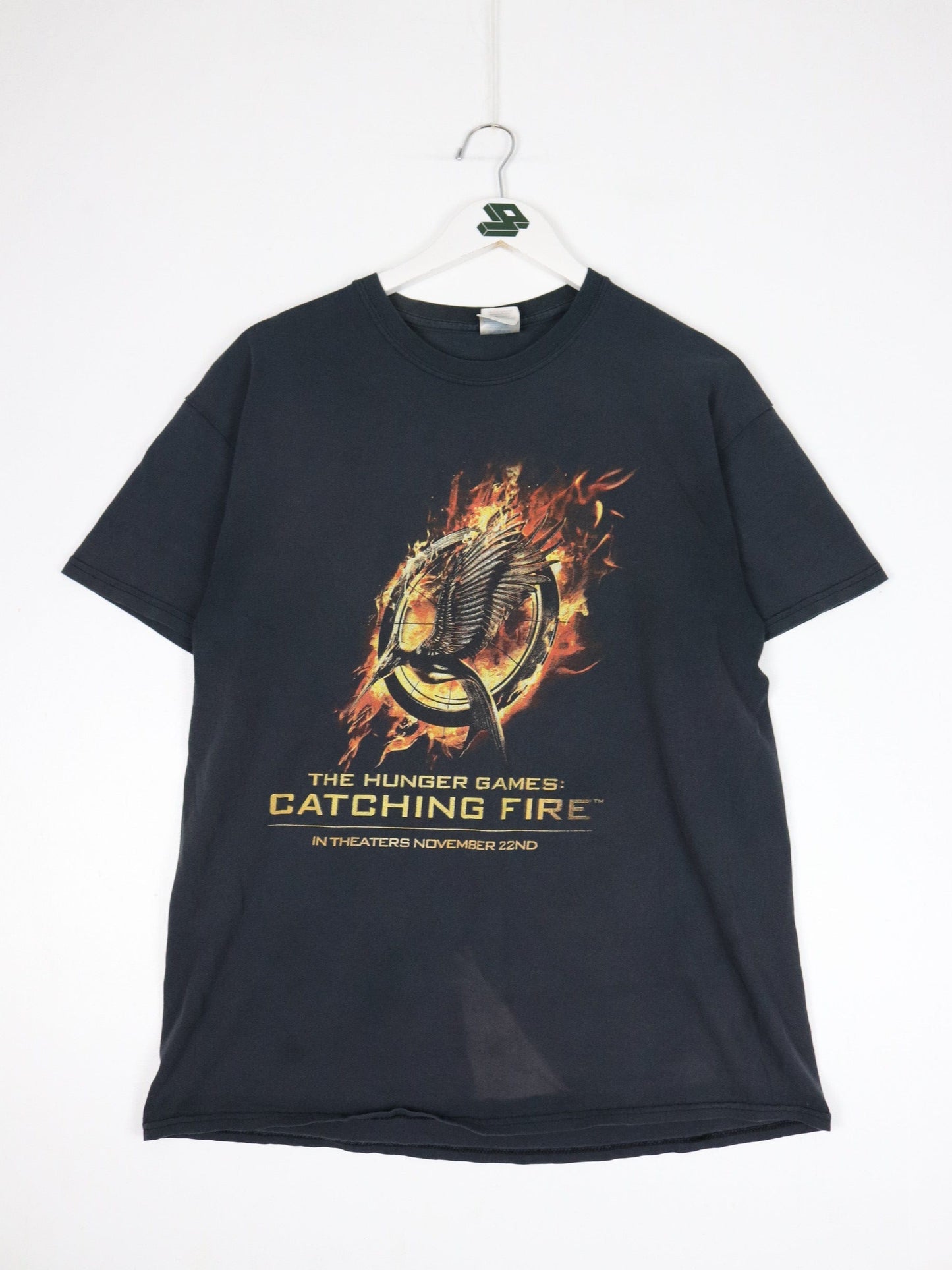 Hunger Games Catching Fire T Shirt Mens Large Black Promo