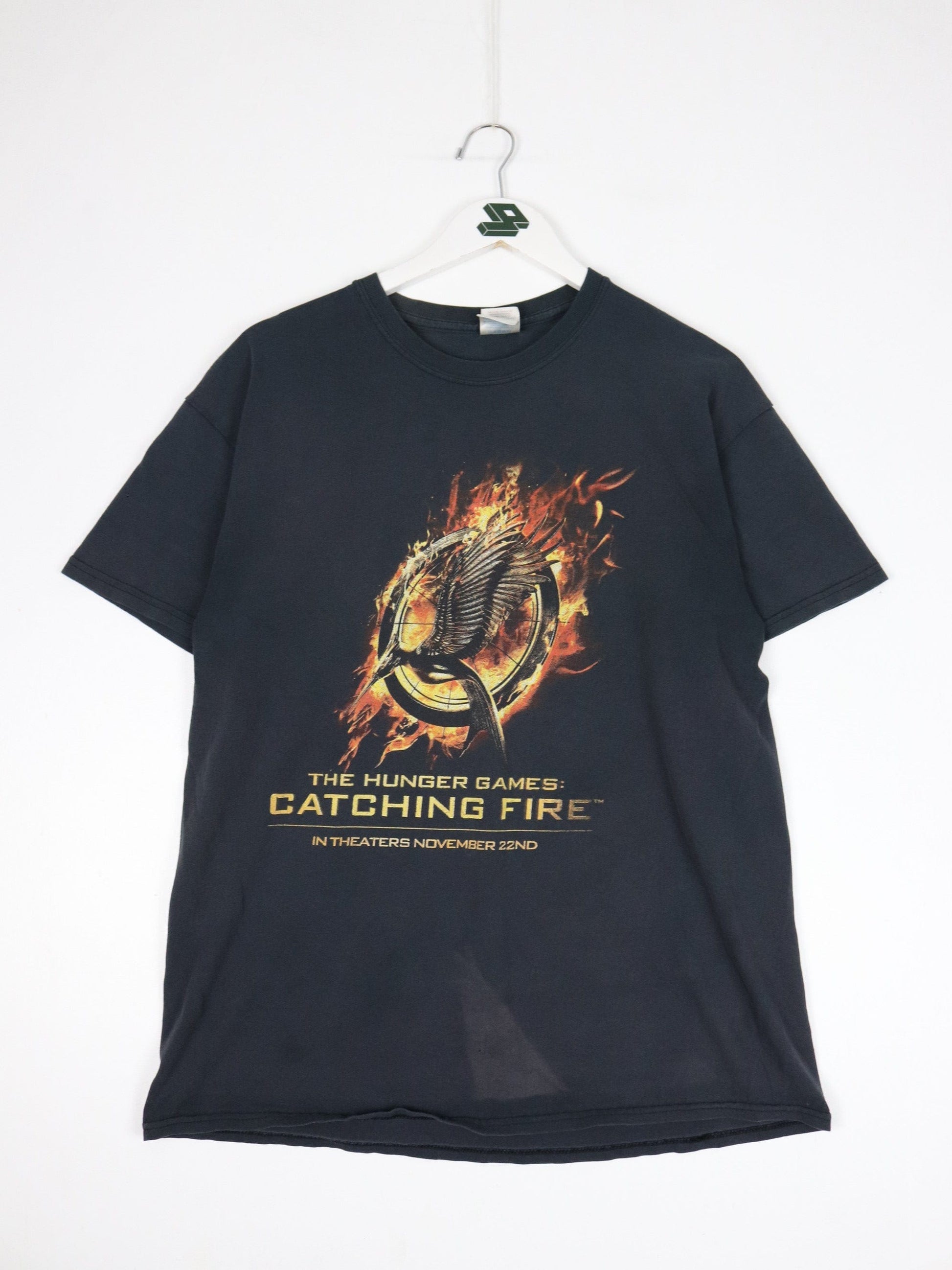 Hunger Games Catching Fire T Shirt Mens Large Black Promo