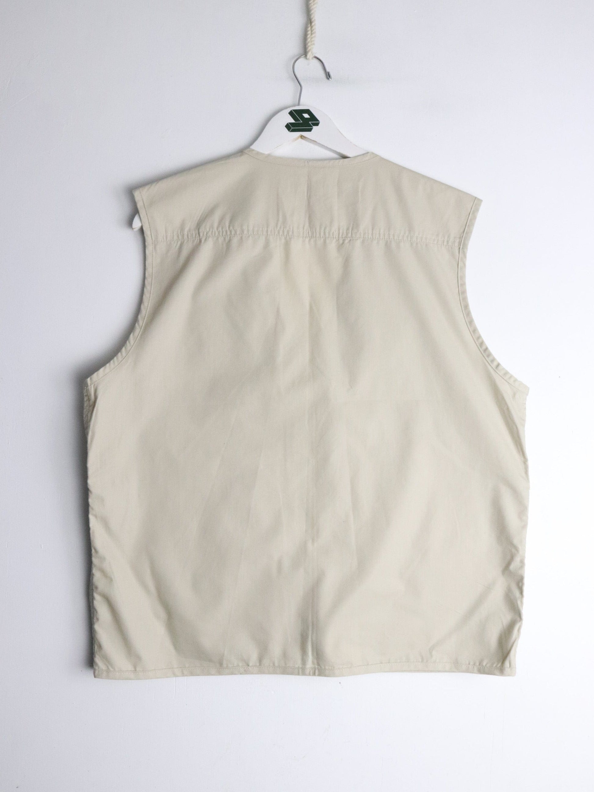 Hunter Vest Mens Small Beige Fishing
