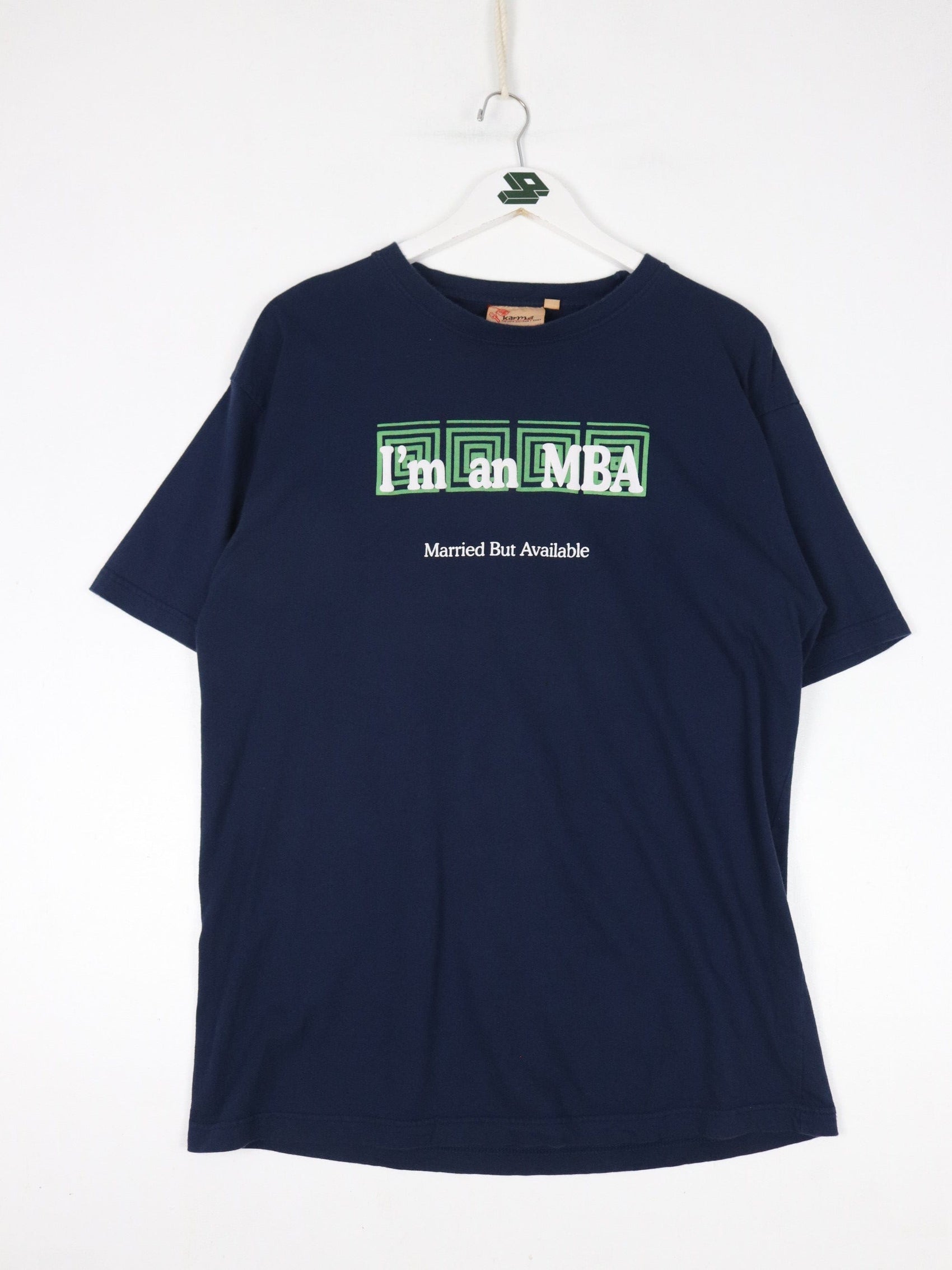 I'm An MBA T Shirt Fits Mens Large Blue Funny