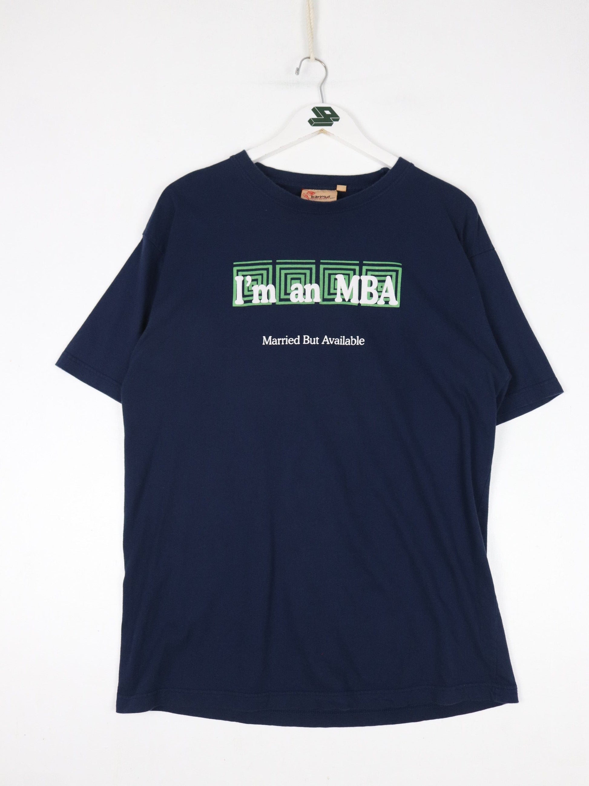 I'm An MBA T Shirt Fits Mens Large Blue Funny
