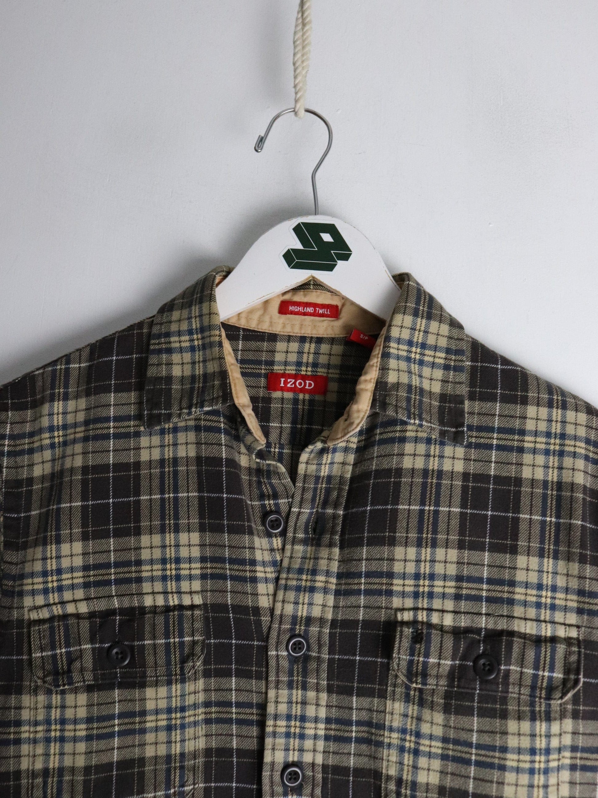 Izod Shirt Mens Small Brown Plaid Flannel from propervintagecanada