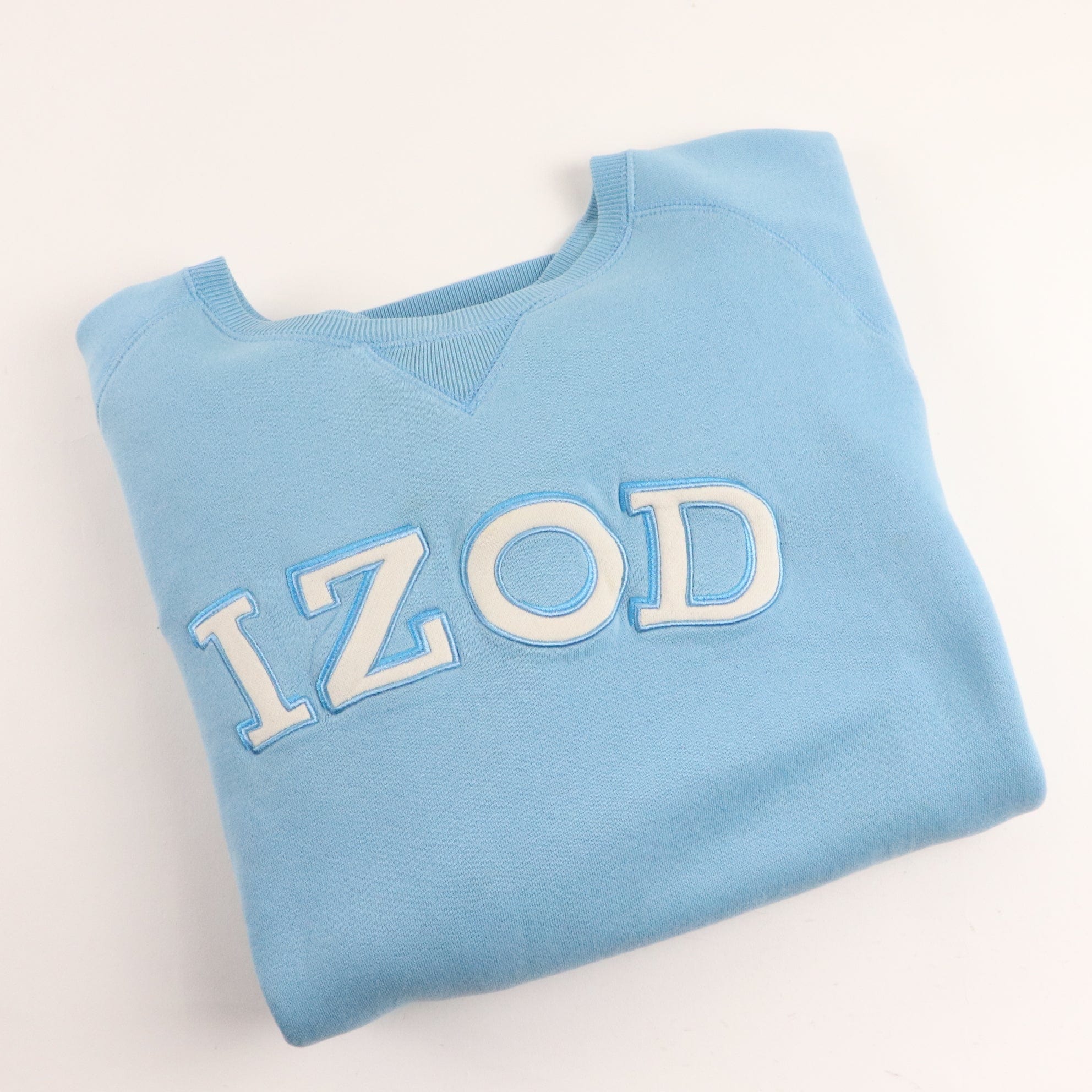 Izod Sweatshirt Womens Large Blue Golf Sweater Casual Spell Out