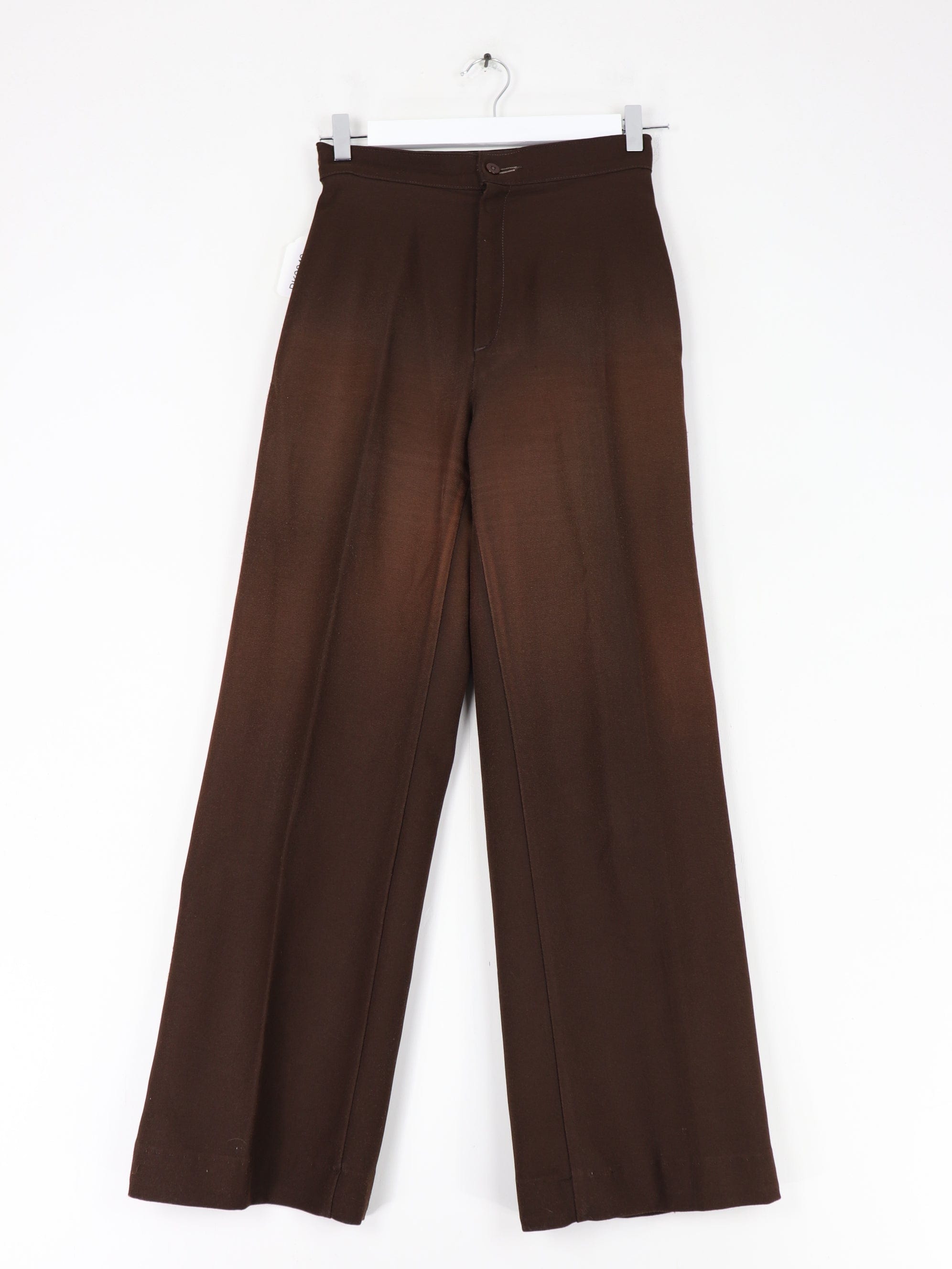 Vintage JC Penney Pants Womens 10 Brown Pleated Flare Trousers