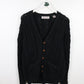 John Ashford Knit Sweater Mens Slim XL Black Cardigan from propervintagecanada