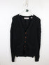 John Ashford Knit Sweater Mens Slim XL Black Cardigan from propervintagecanada