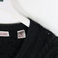 John Ashford Knit Sweater Mens Slim XL Black Cardigan from propervintagecanada