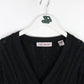 John Ashford Knit Sweater Mens Slim XL Black Cardigan from propervintagecanada