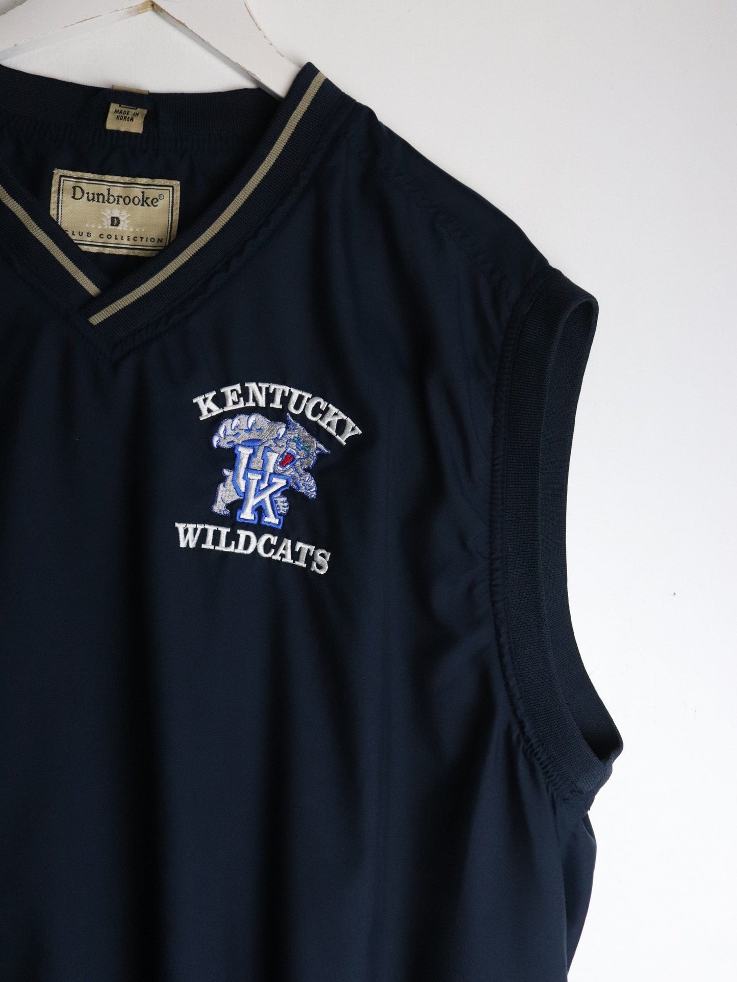Kentucky Wildcats Windbreaker Mens XL Blue Vest from propervintagecanada