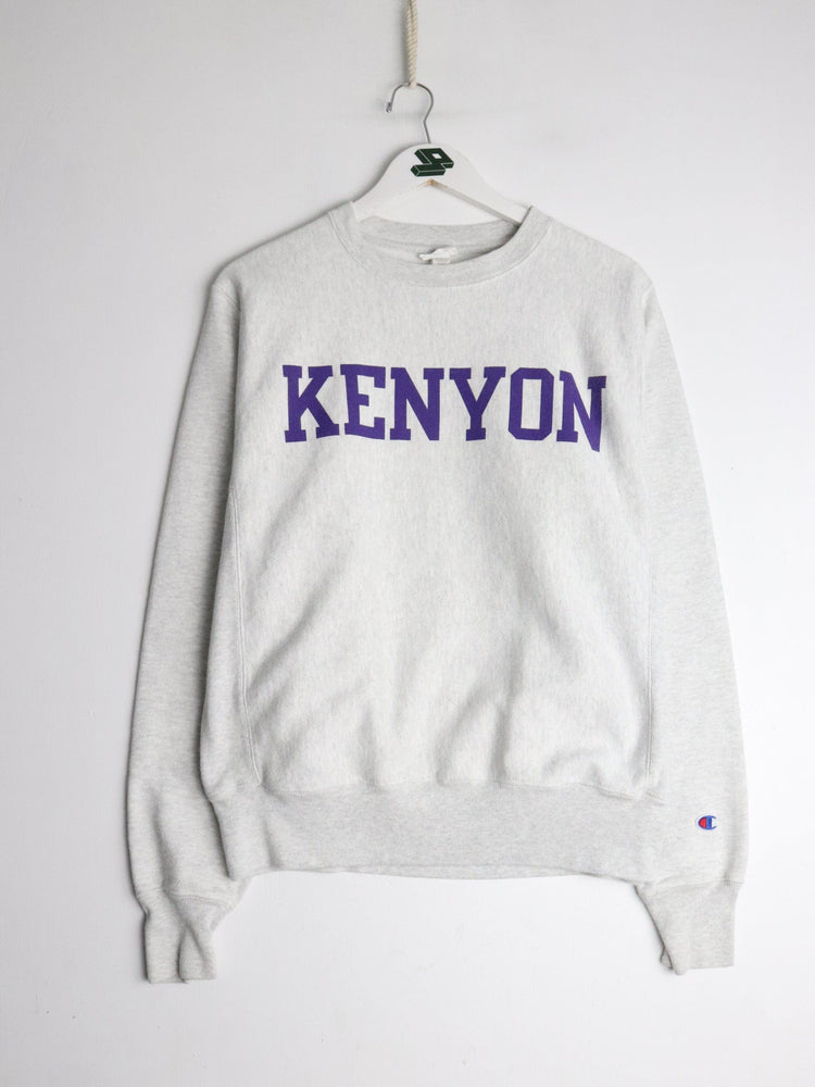 Kenyon University Sweatshirt Mens Small Grey Champion Reverse Weave from propervintagecanada