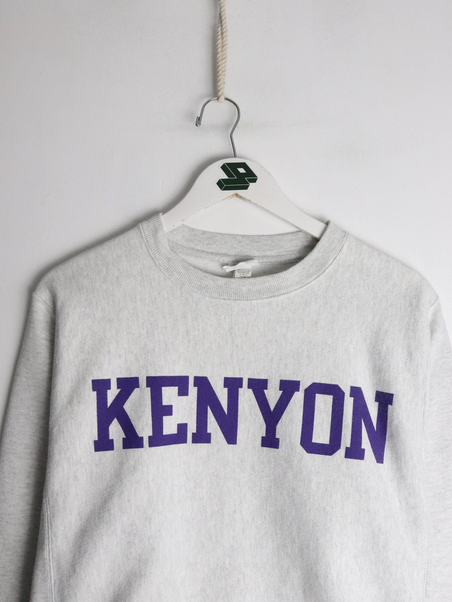 Kenyon University Sweatshirt Mens Small Grey Champion Reverse Weave from propervintagecanada