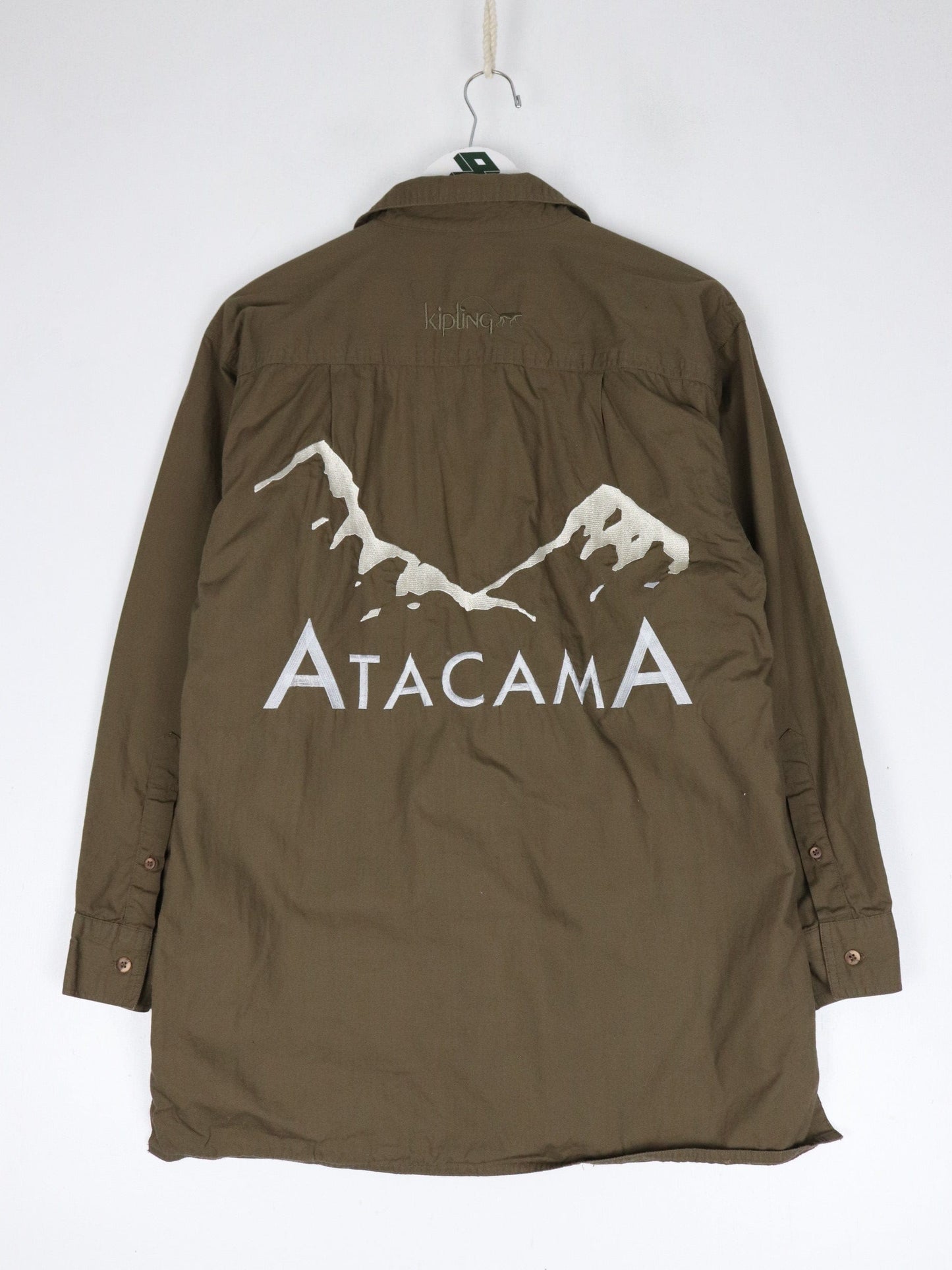 Kipling Shirt Mens Small Brown Button Up from propervintagecanada