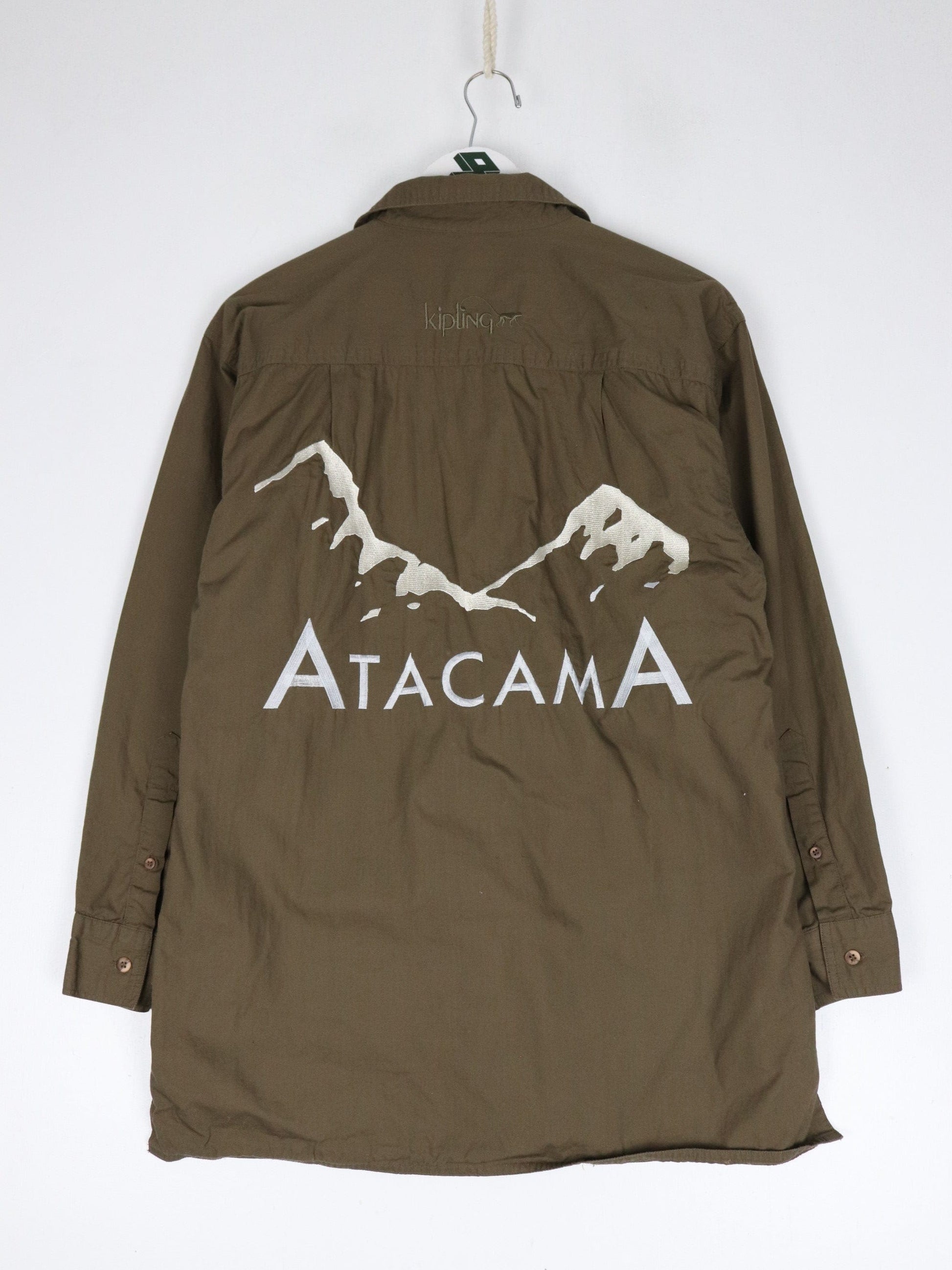 Kipling Shirt Mens Small Brown Button Up from propervintagecanada