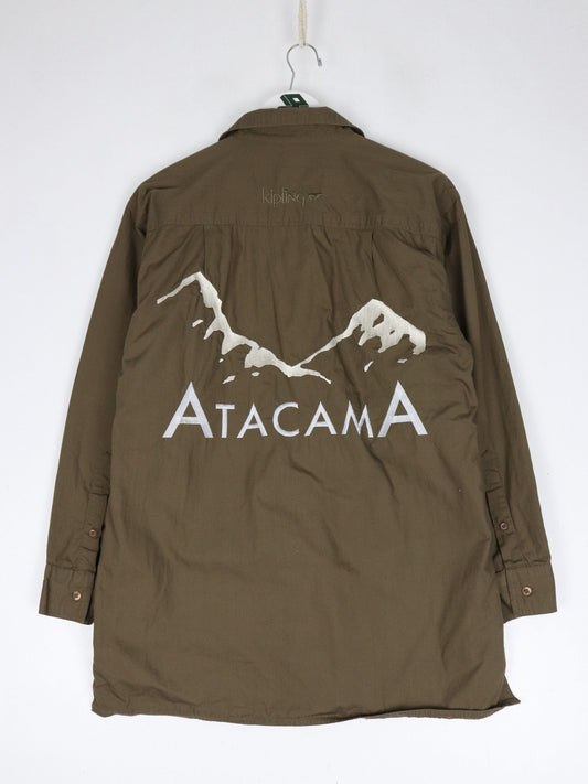 Kipling Shirt Mens Small Brown Button Up from propervintagecanada