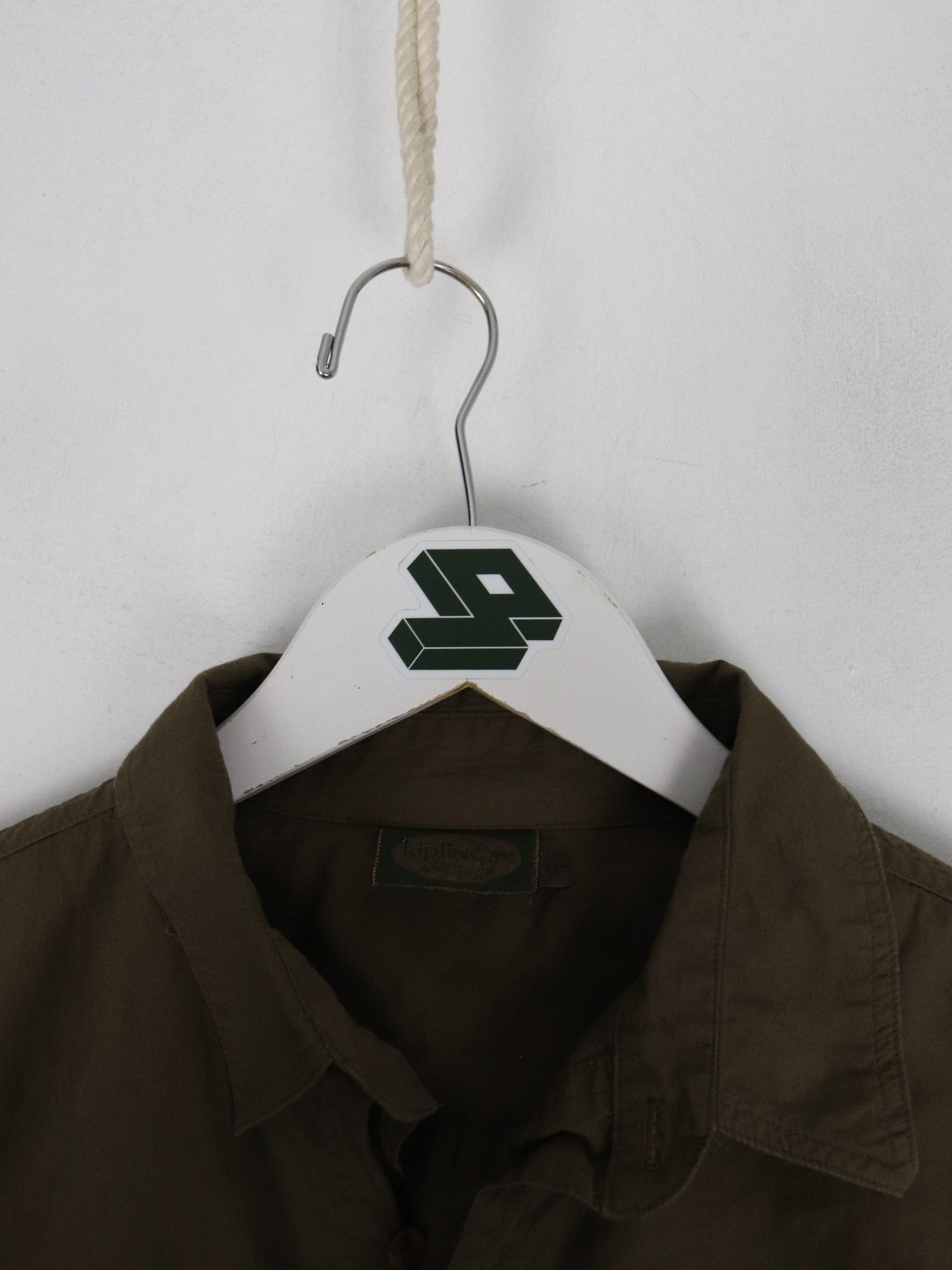 Kipling Shirt Mens Small Brown Button Up from propervintagecanada