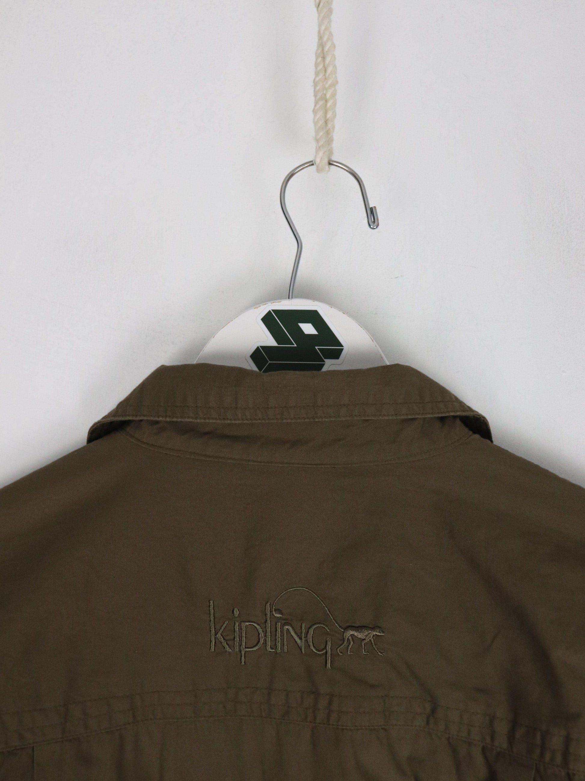 Kipling Shirt Mens Small Brown Button Up from propervintagecanada