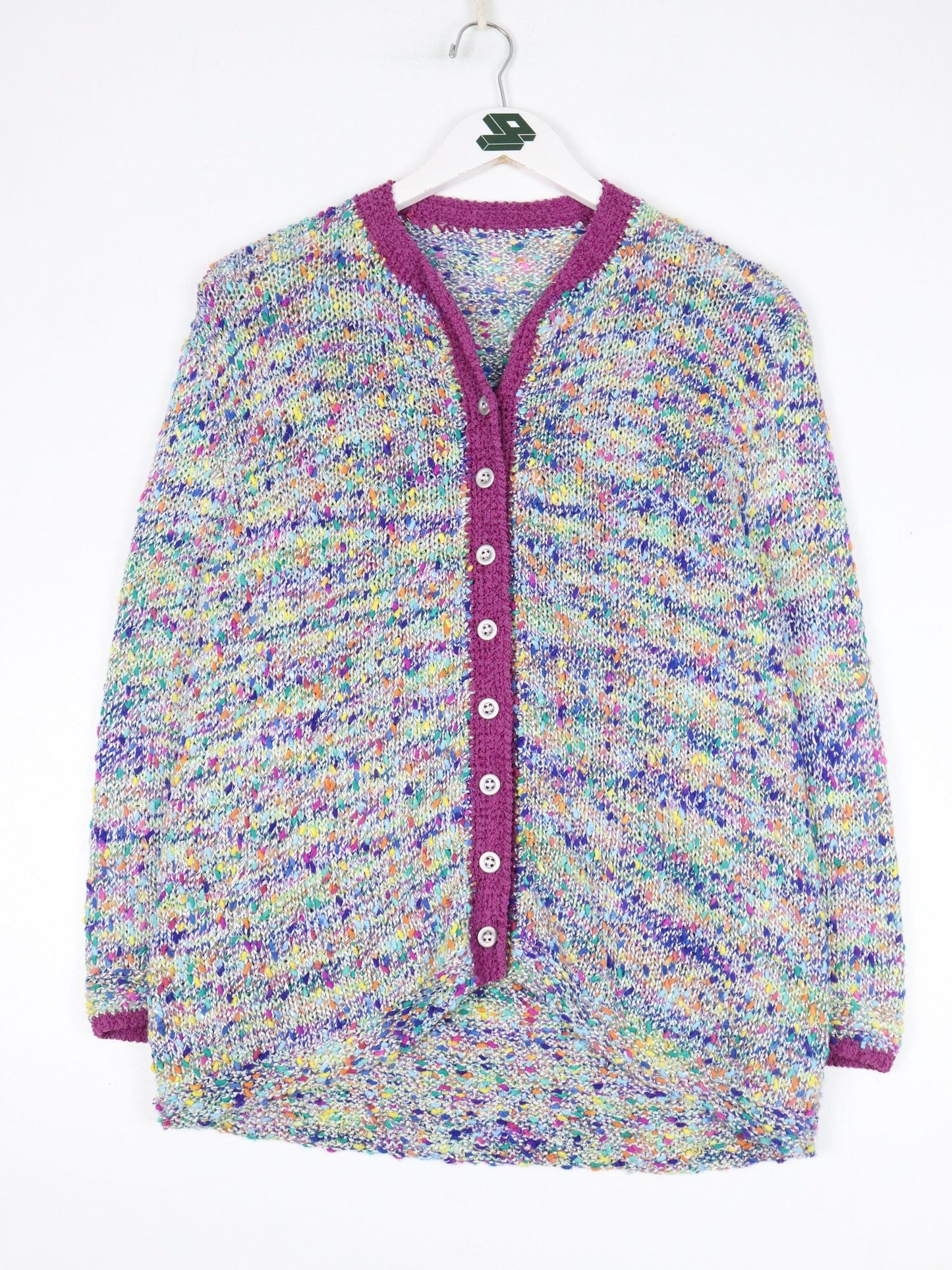 Knit Sweater Womens Small Pink Cardigan from propervintagecanada