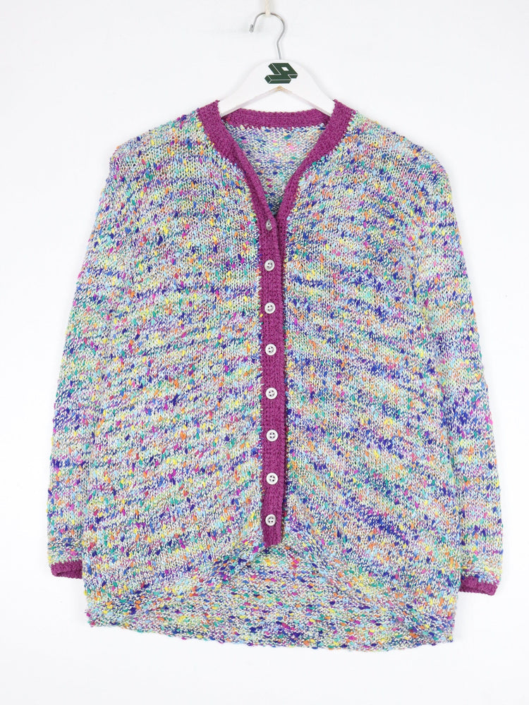 Knit Sweater Womens Small Pink Cardigan from propervintagecanada