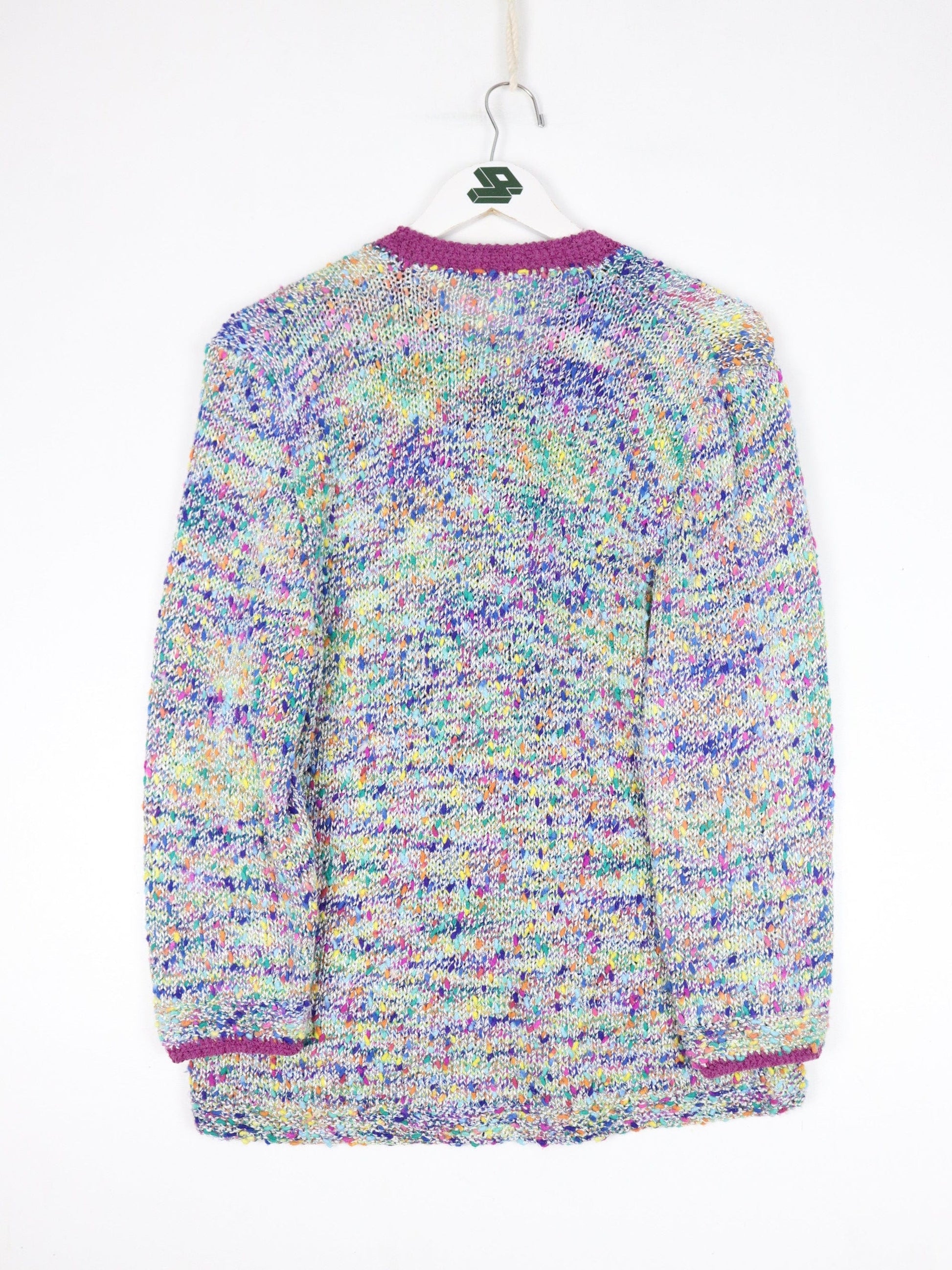 Knit Sweater Womens Small Pink Cardigan from propervintagecanada