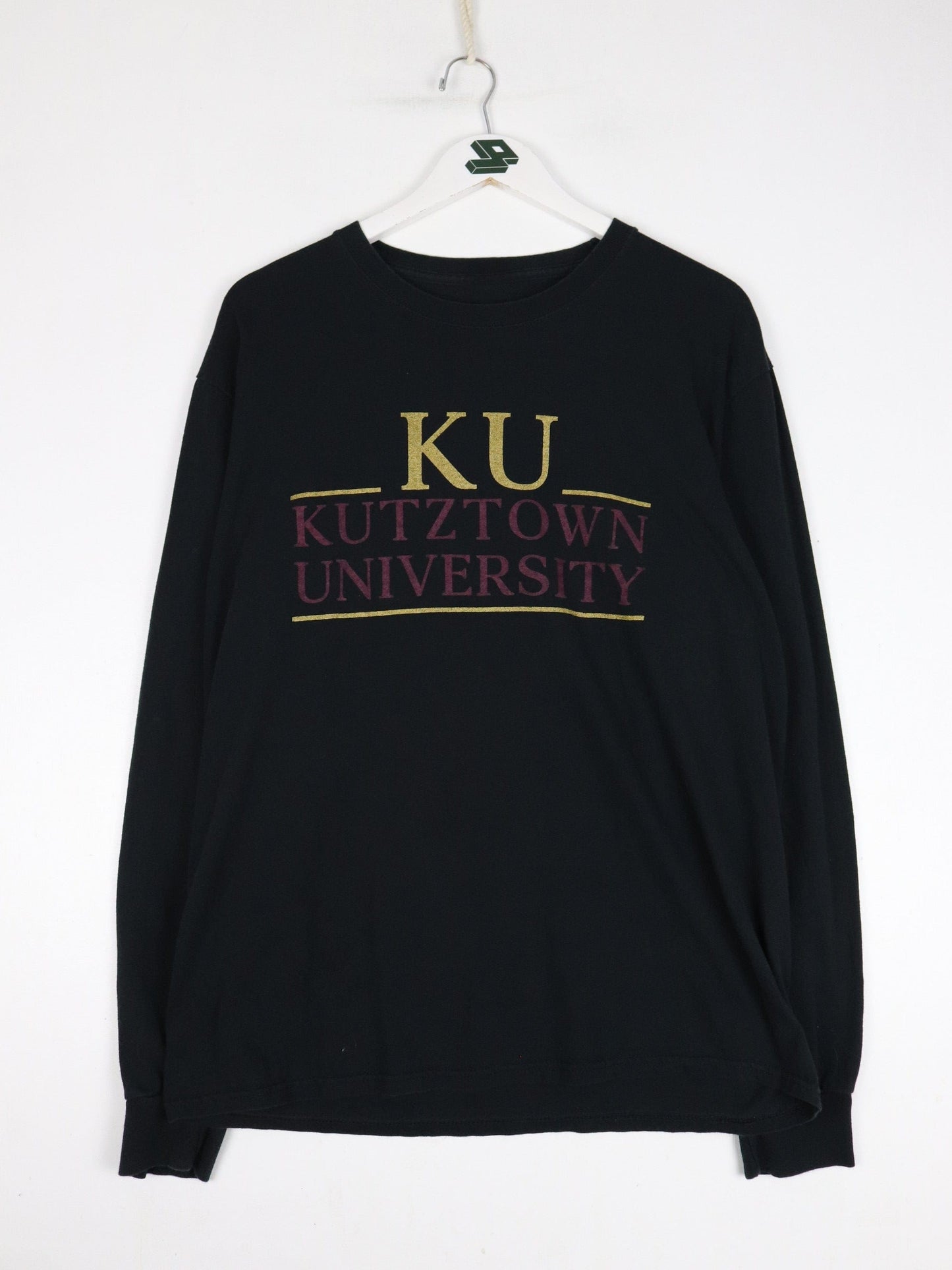 Kutztown University T Shirt Mens Large Black Long Sleeve College from propervintagecanada