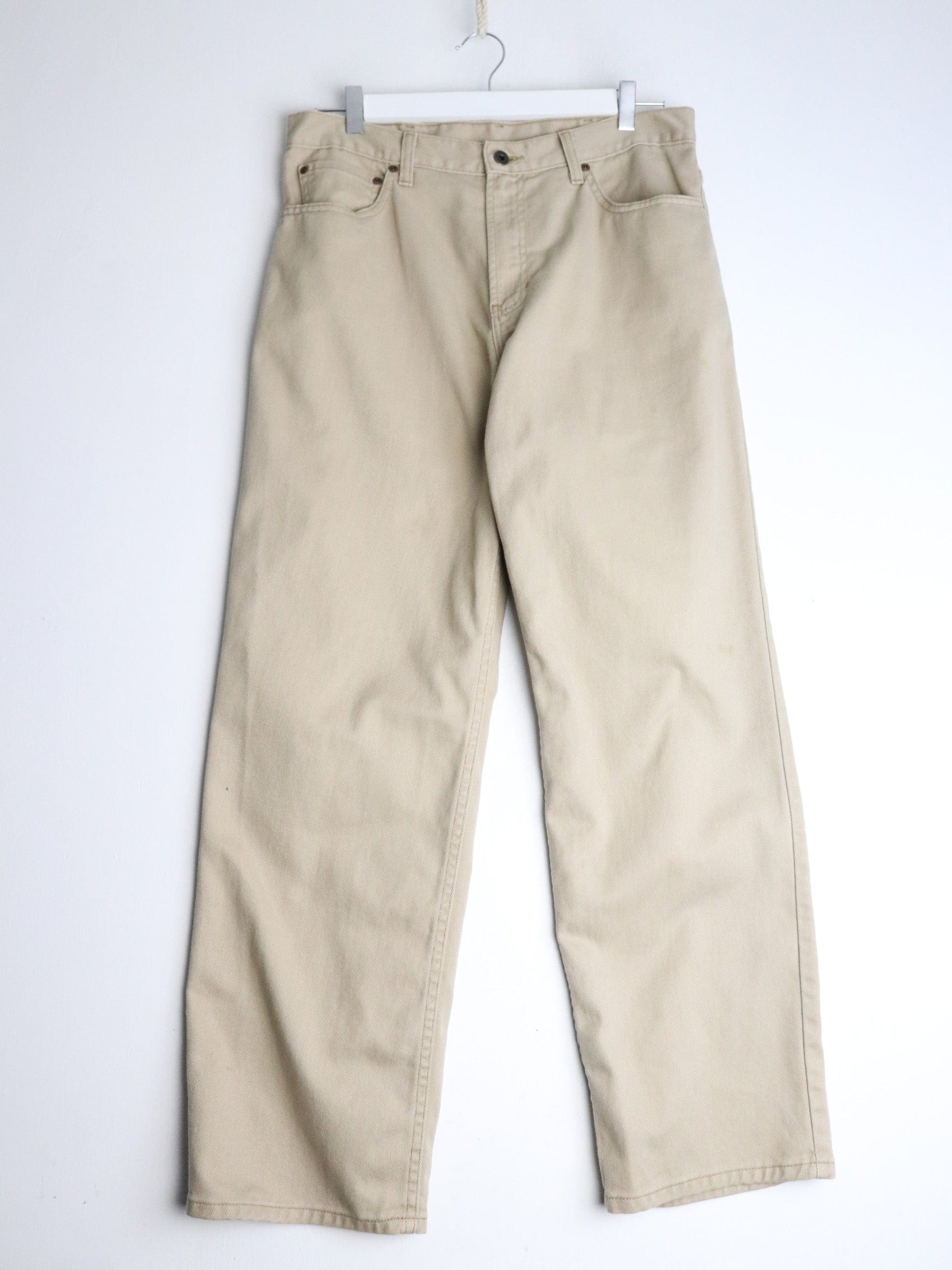 L.L. Bean Jeans Vintage L.L. Bean Pants Mens 34 x 30 Beige Denim Jeans