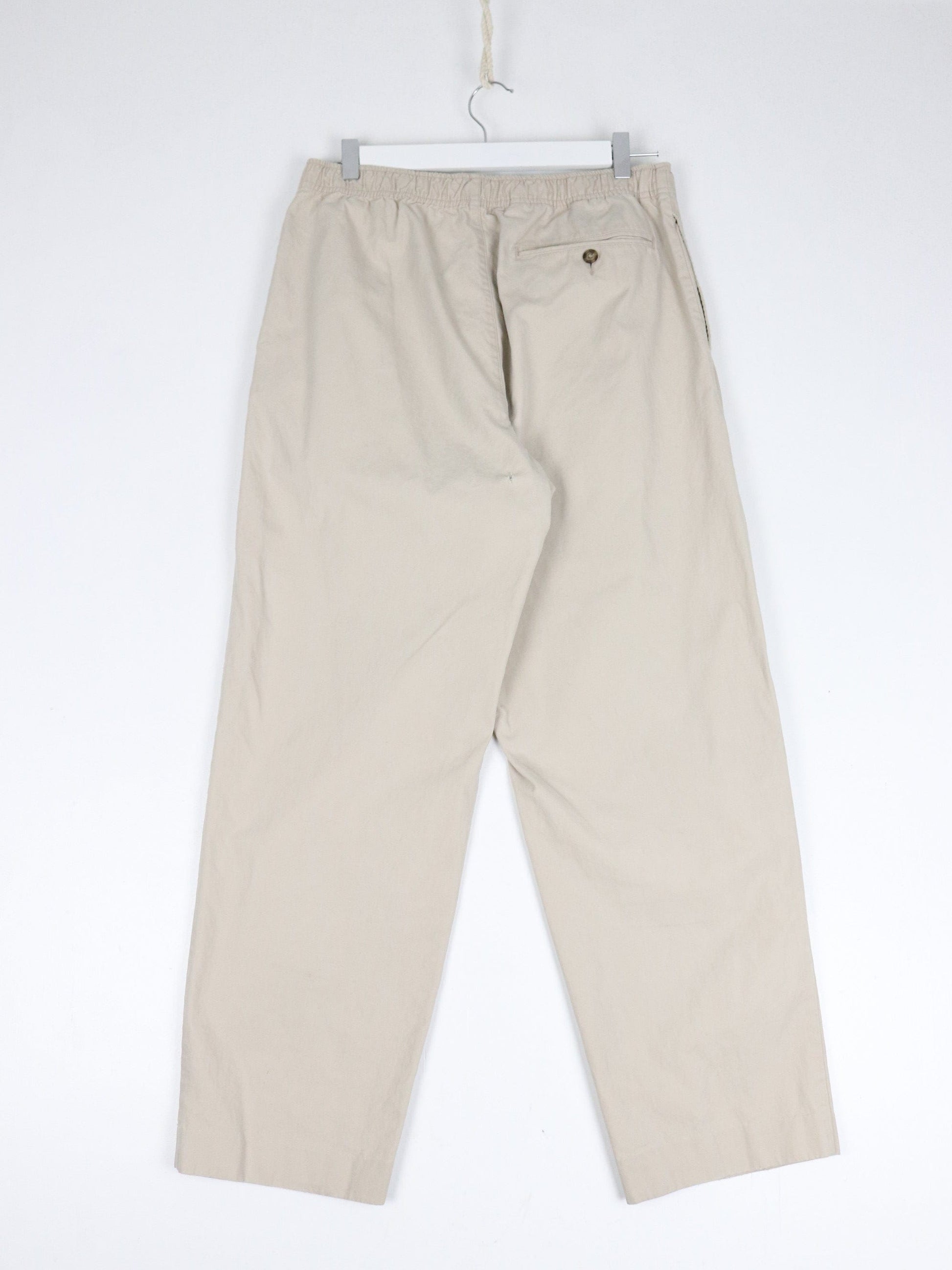 L.L. Bean Pants Mens Small Beige Elastic Pull On from propervintagecanada