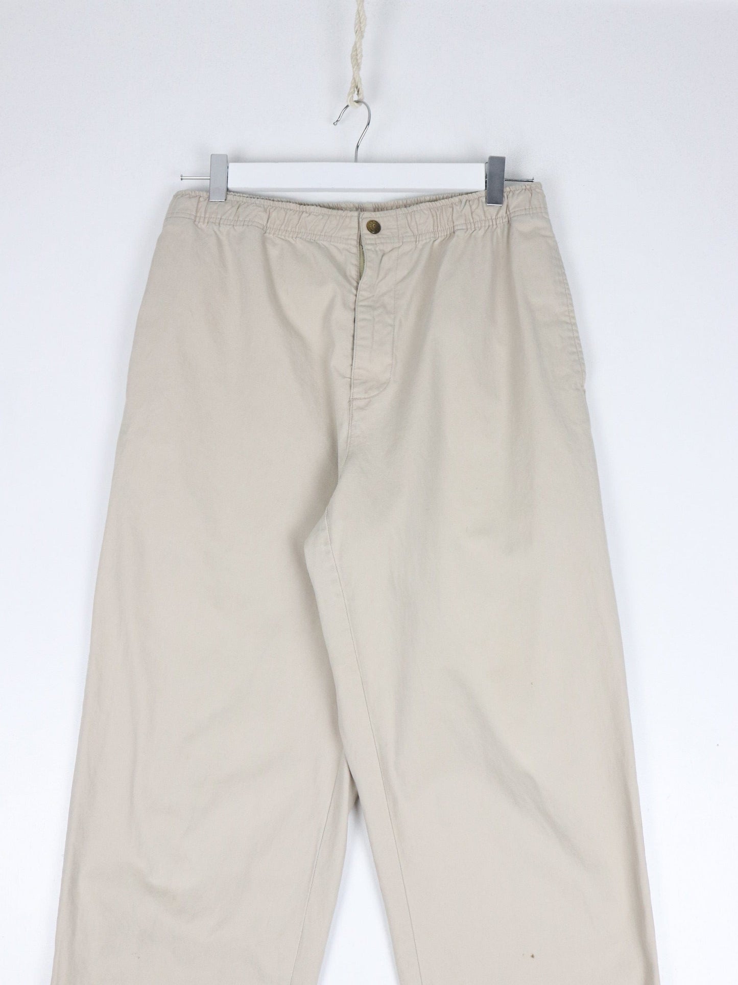 L.L. Bean Pants Mens Small Beige Elastic Pull On from propervintagecanada