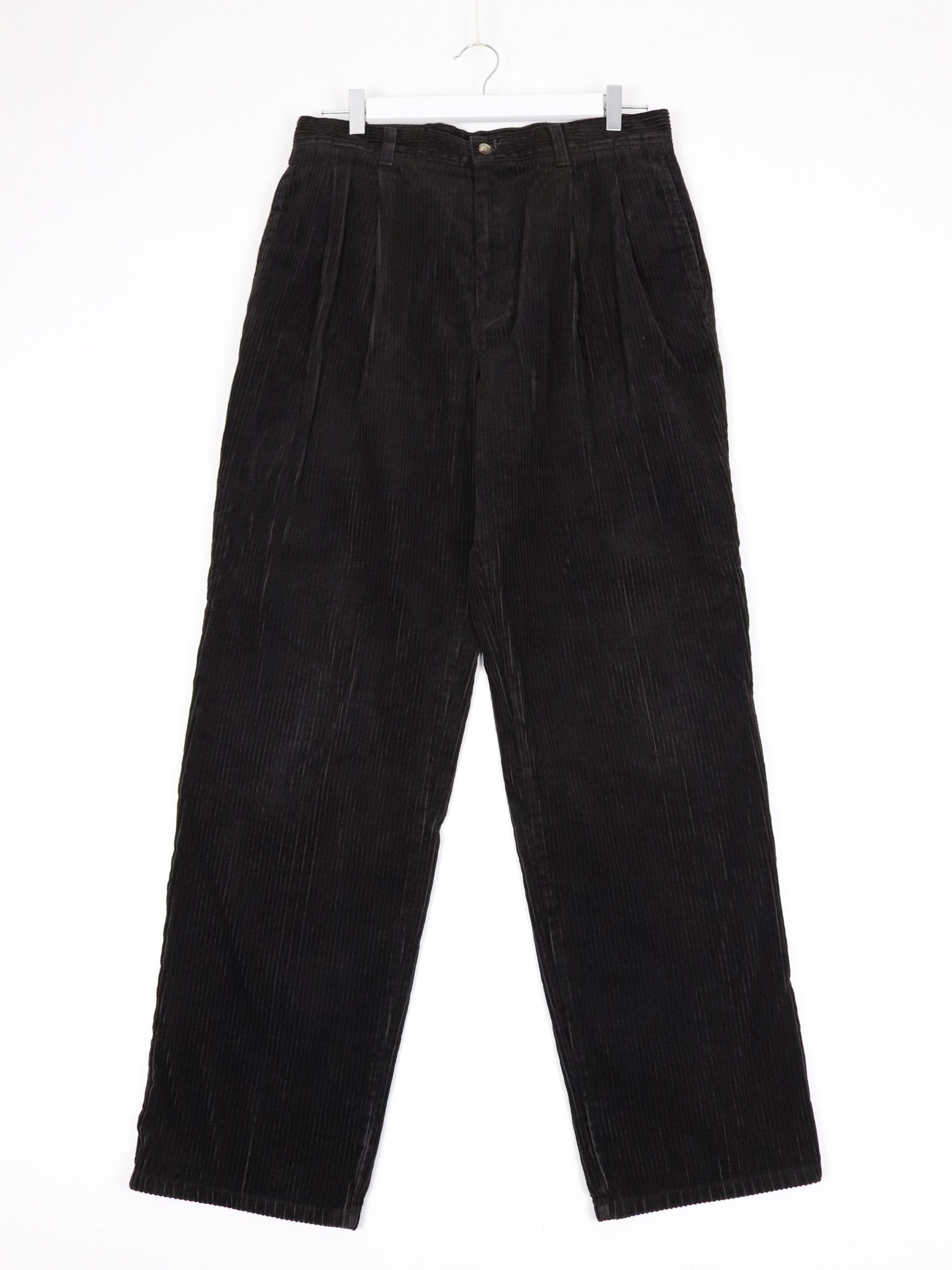 ZOKI Vintage Corduroy Women Pants Fashion Belt Fall Elastic High