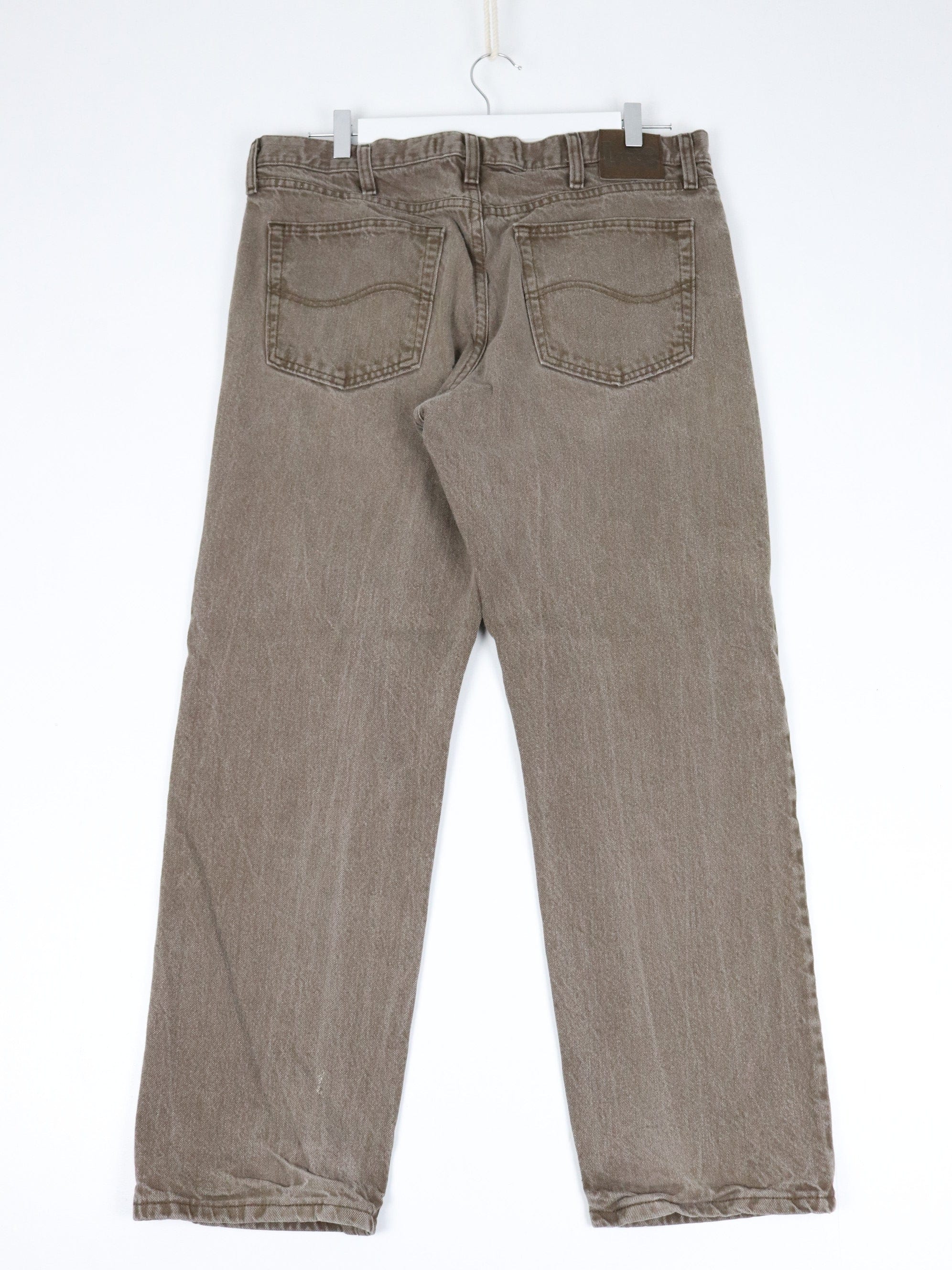Vintage Lee Pants Mens 36 x 29 Brown Denim Jeans Regular Fit