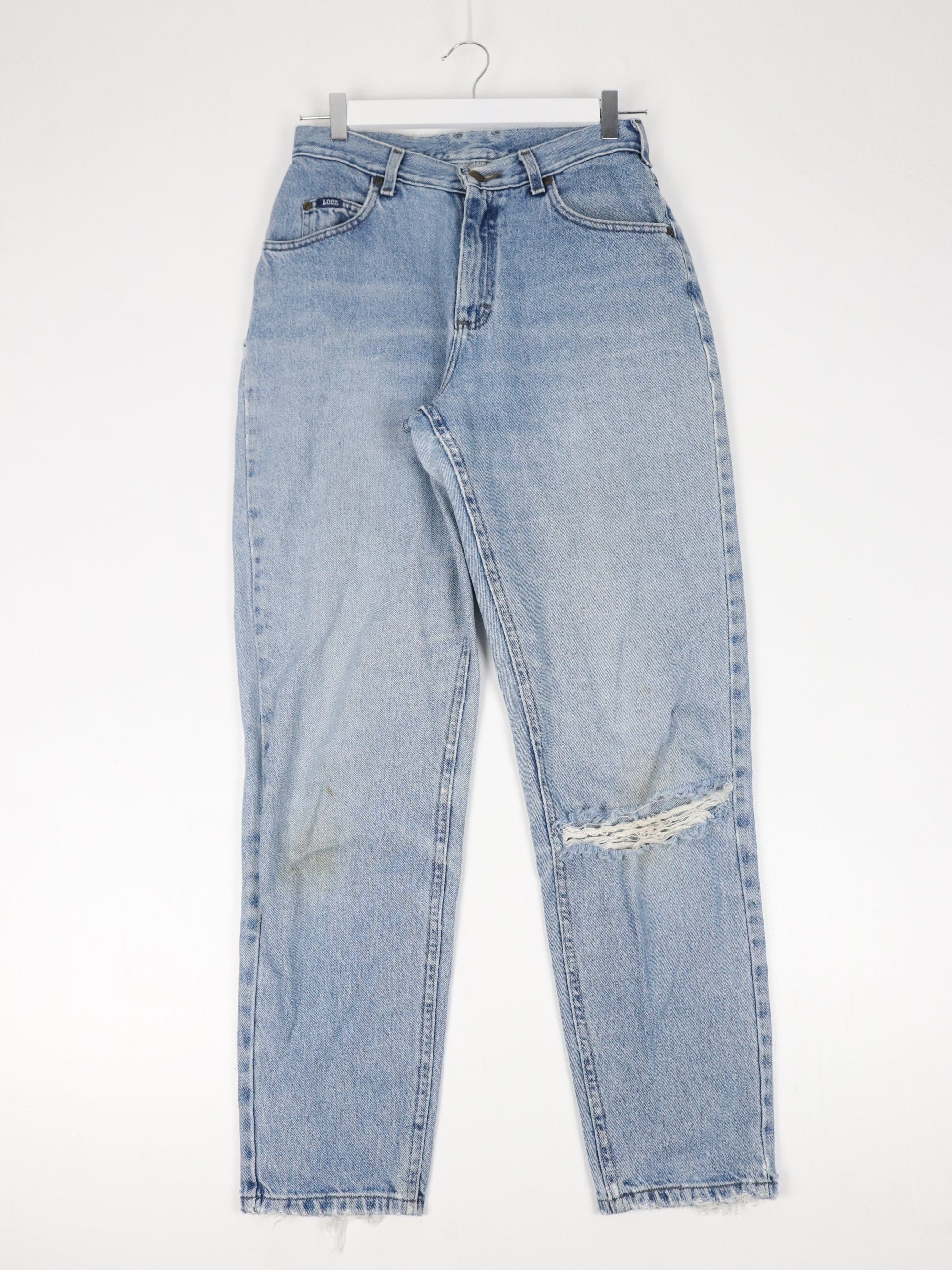 Vintage Lee Pants Womens 27 x 30 Blue Denim Jeans Distressed 90s – Proper  Vintage