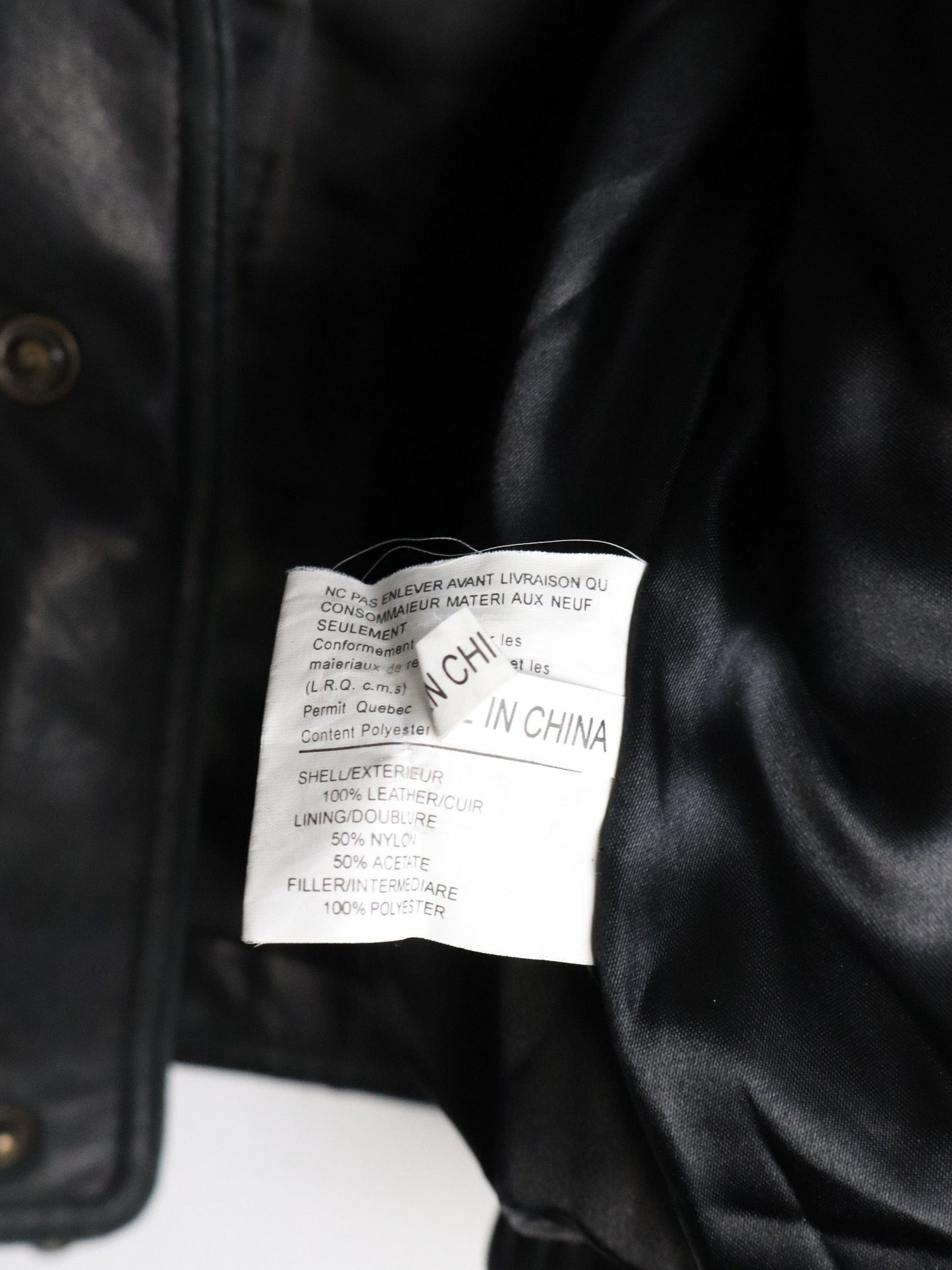 Leonardo's Jacket Mens Small Black Leather Coat from propervintagecanada