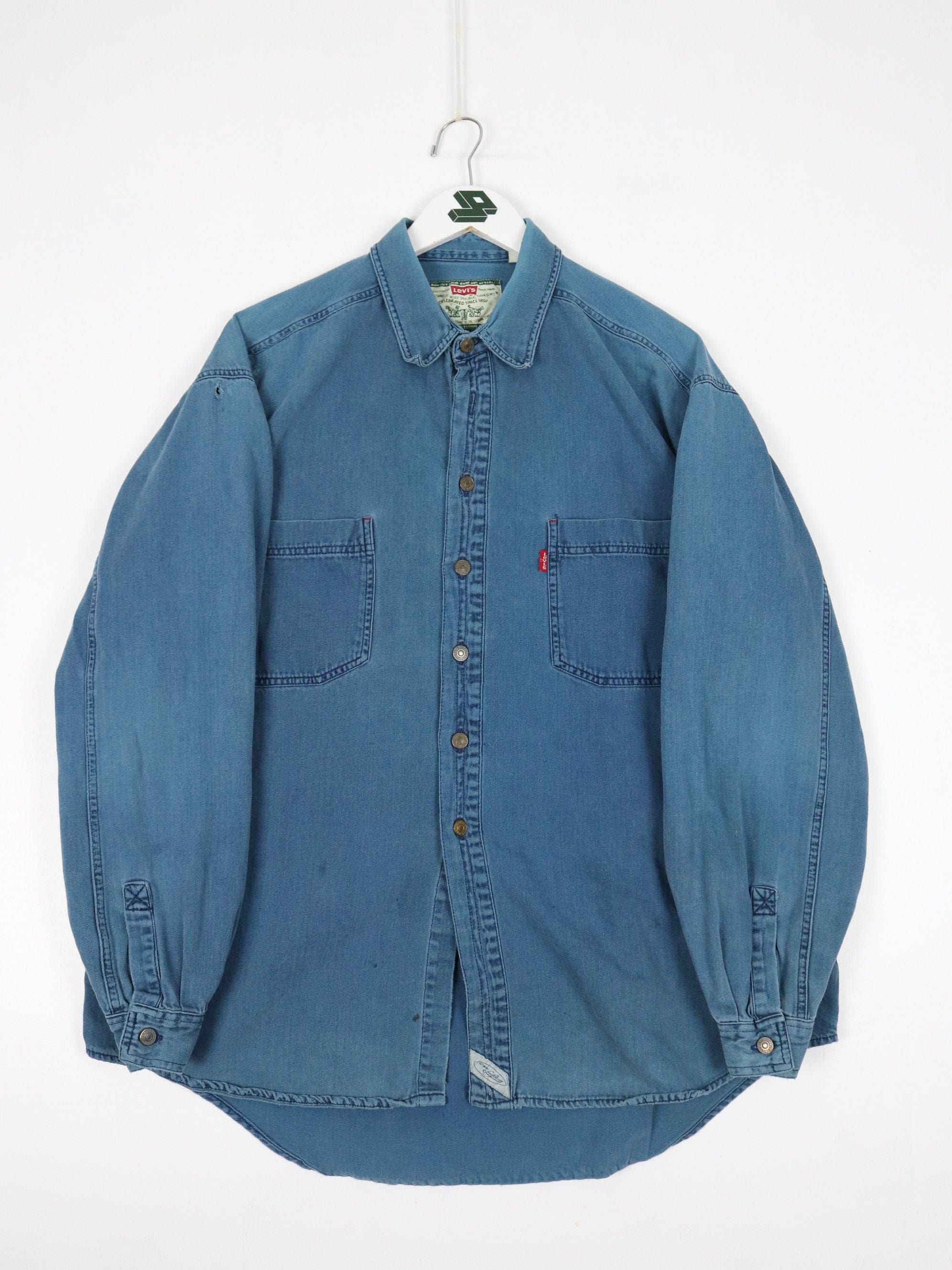 Levi denim best sale shirt mens